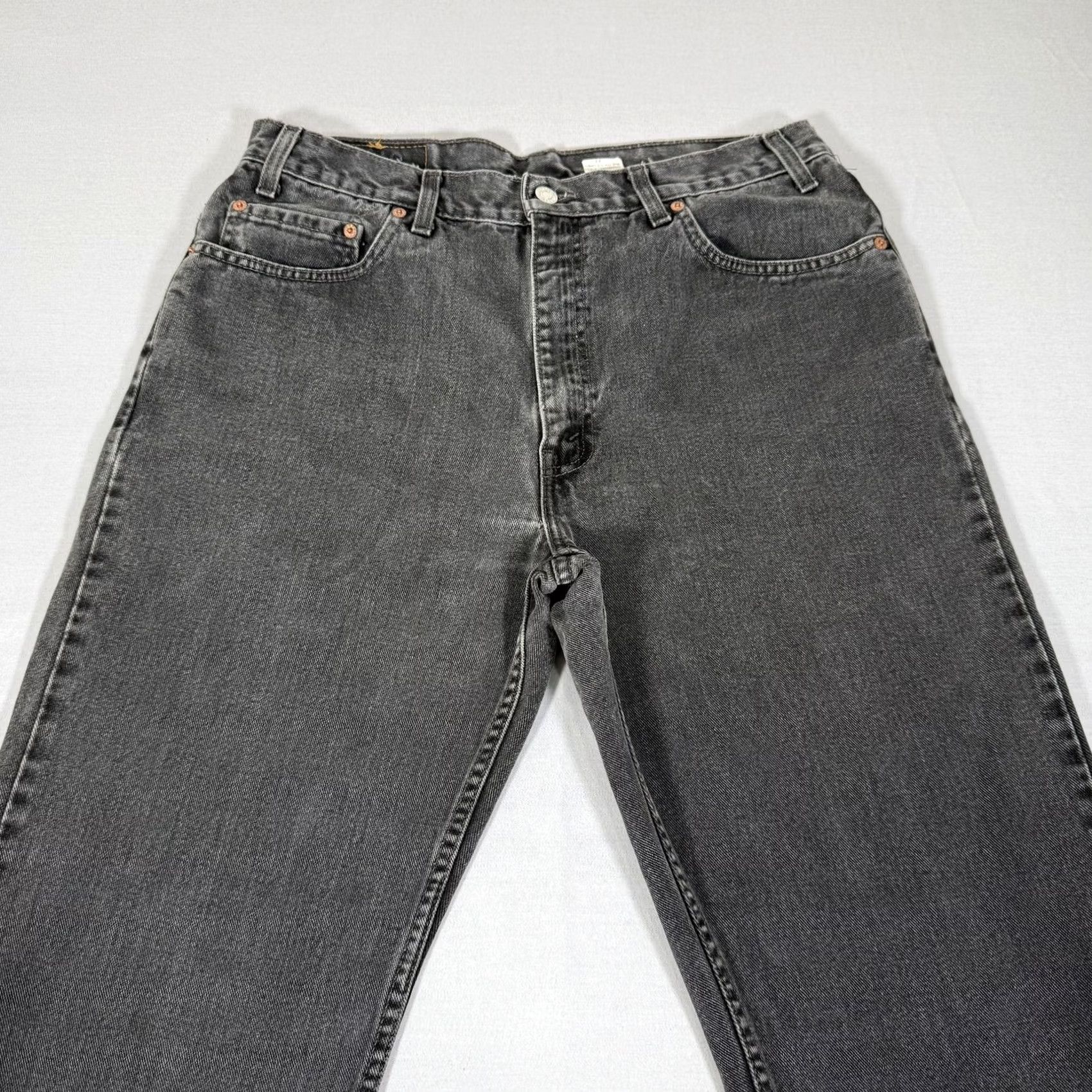 Levi's VINTAGE Levi's 505 Jeans Mens 34x32 Black Straight Denim Pants 90s Western Comfort Regular Fit Men's Jeans Size US 34 / EU 50 - 2 Thumbnail