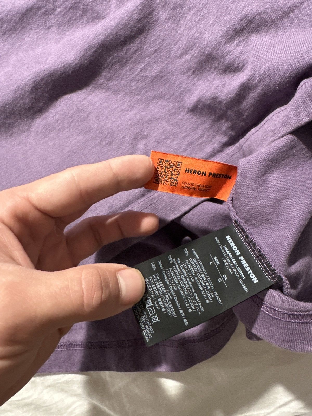 Heron Preston Heron Preston CTNMB T-Shirt Purple Size US XL / EU 56 / 4 - 6 Thumbnail