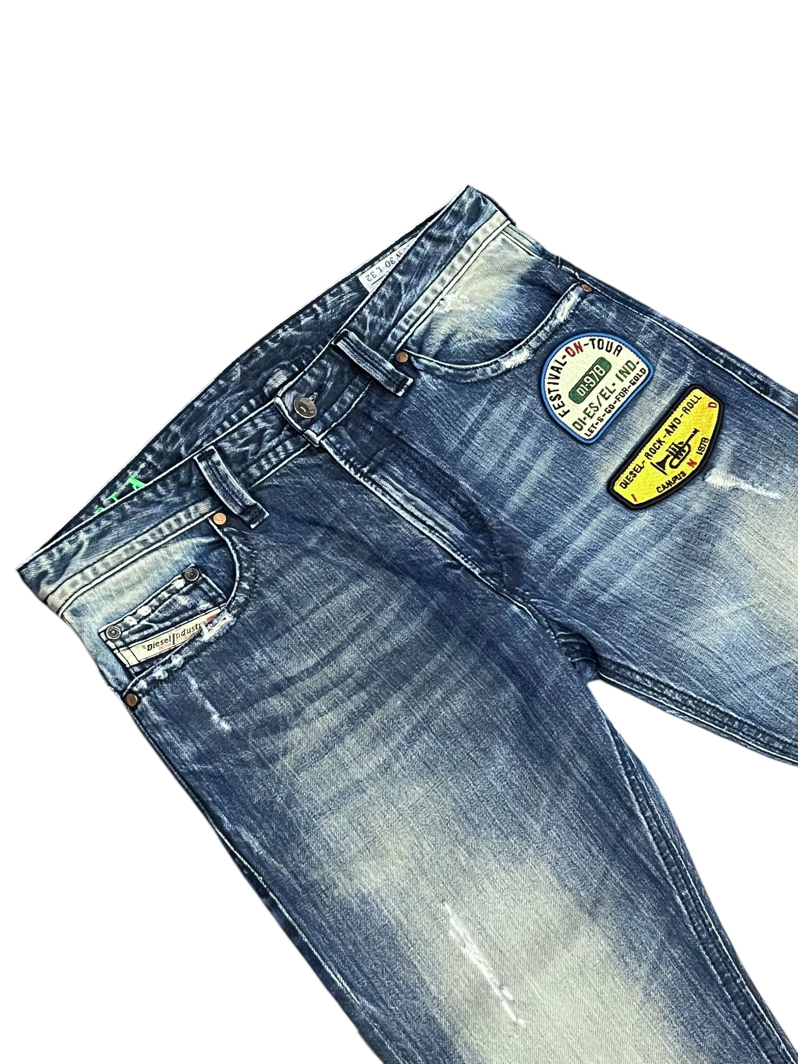 Diesel 🤘🏼Vintage DIESEL DNA Punk Rock Slim Skinny Mudwash Denim Size US 31 - 4 Thumbnail