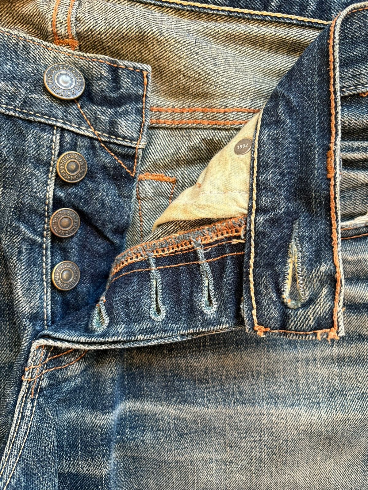 Abercrombie & Fitch Vintage Abercrombie Rusty Mud Wash Ripped Loose Jeans Size US 30 / EU 46 - 3 Thumbnail