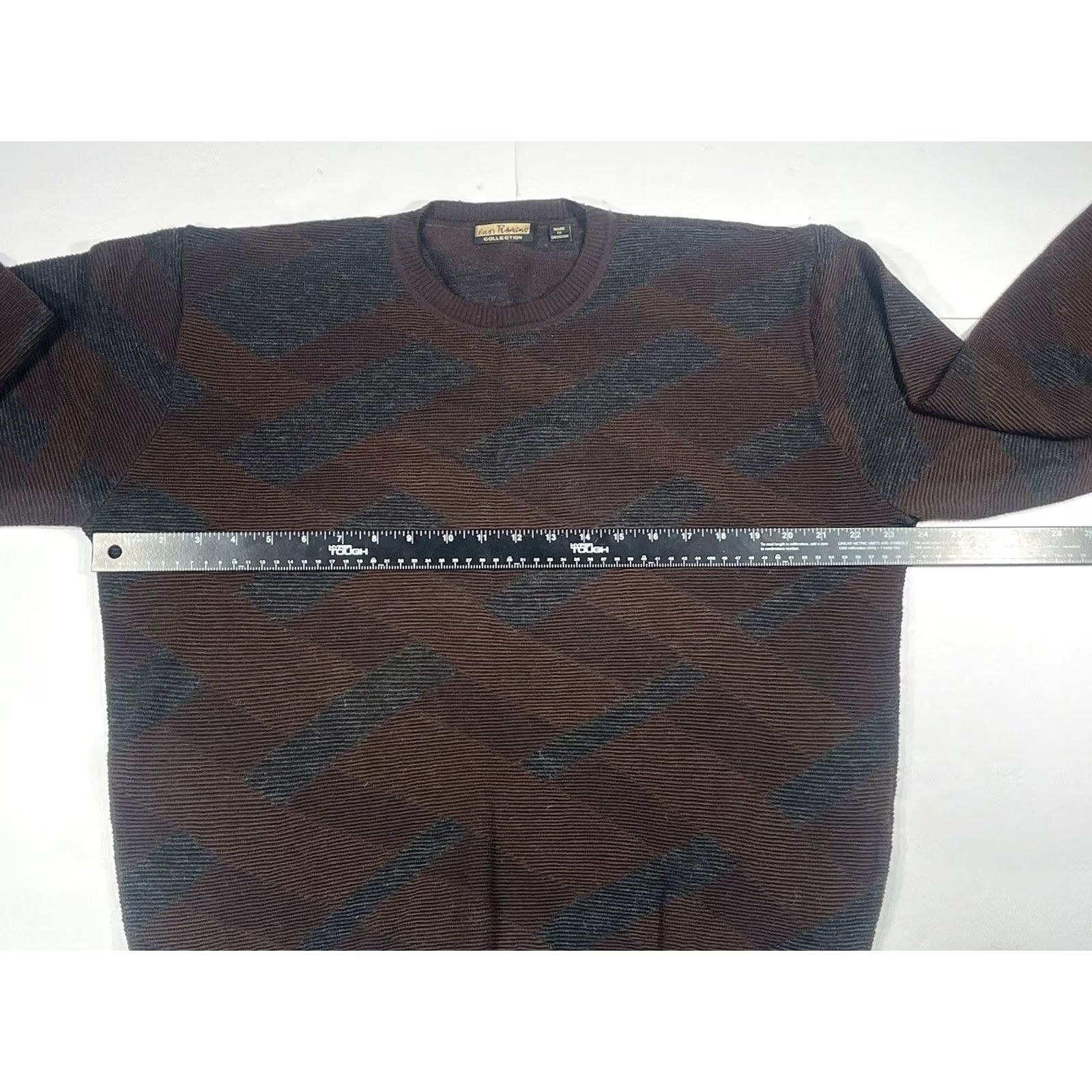 Vintage Lenor Romano Sweater Mens L Green Argyle CrewNeck 100% Extra Fine Merino Wool Size US L / EU 52-54 / 3 - 4 Thumbnail