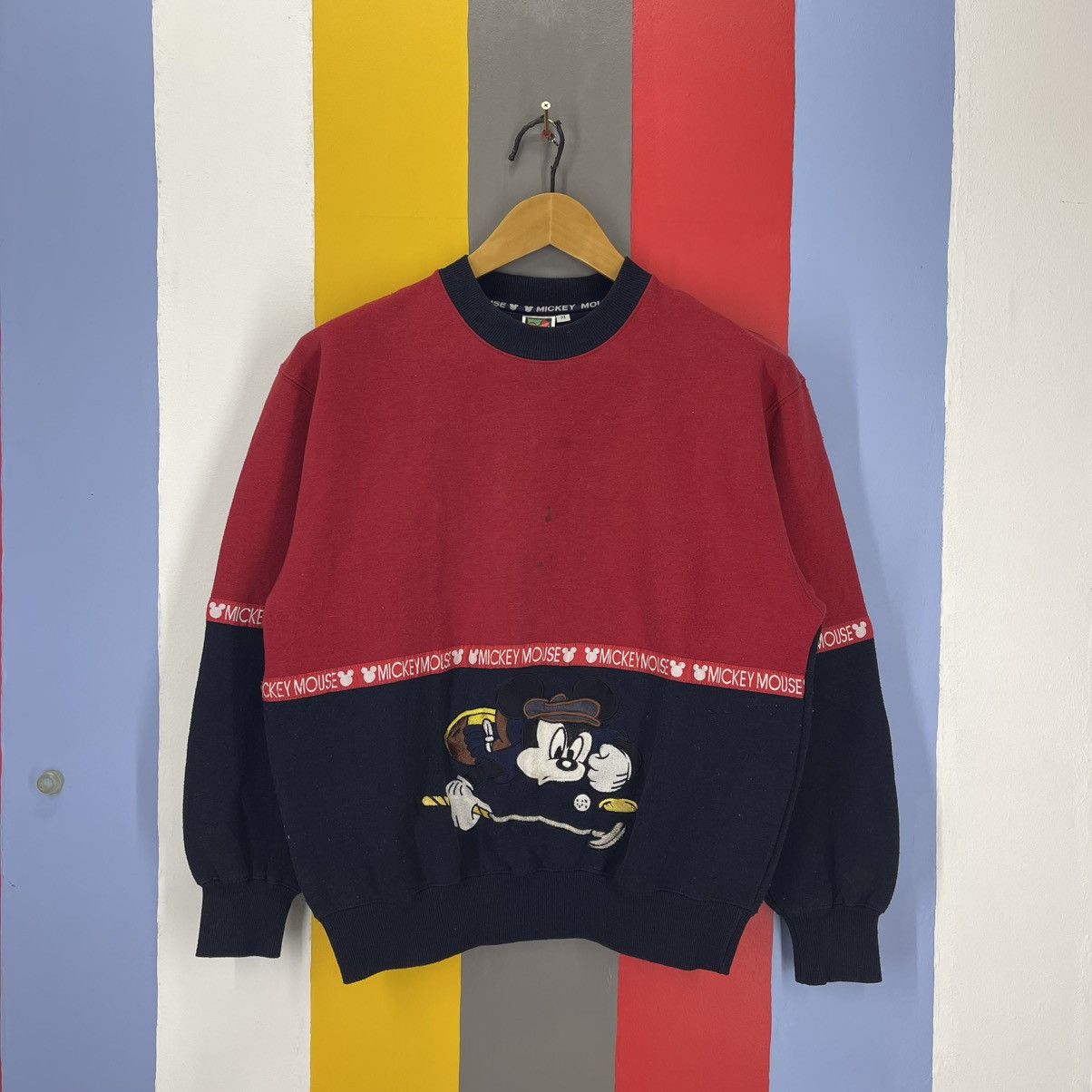 Disney Vintage MICKEY MOUSE Nice Design Sweatshirt #1995/13 Size US M / EU 48-50 / 2 - 1 Thumbnail