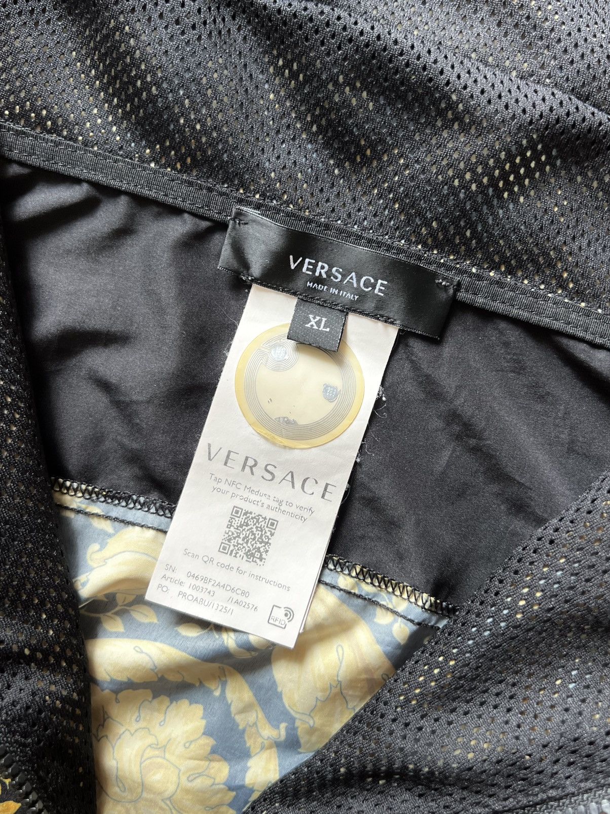 Versace Versace Barocco Windbreaker Jacket Size US XL / EU 56 / 4 - 9 Thumbnail