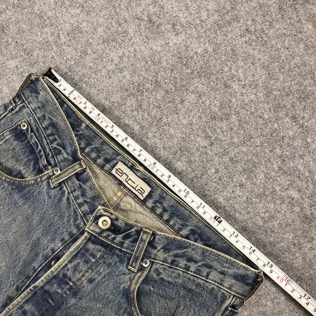 Japanese Brand ENTIA DISTRESSED DENIM JAPAN STYLE DENIM PANTS Size US 30 / EU 46 - 15 Thumbnail