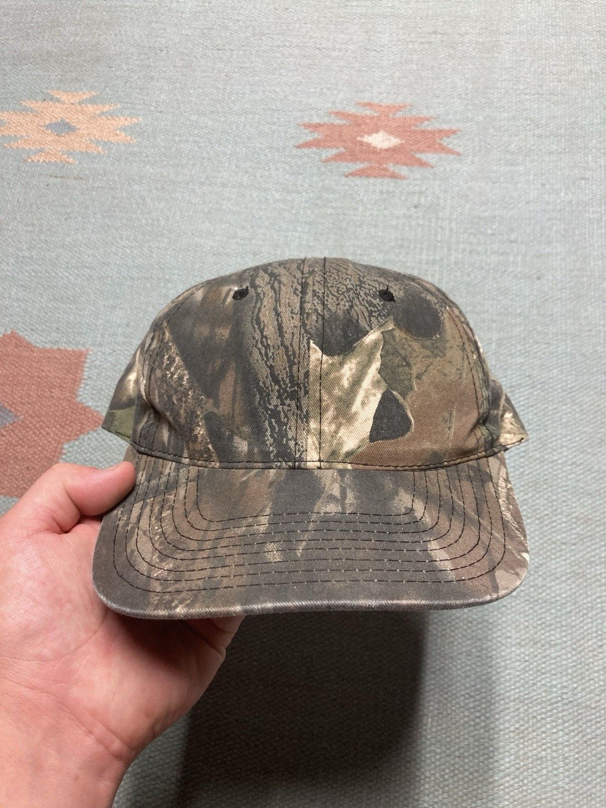 Vintage vtg SnapBack hat camo realtree blank hunting tree camouflage Size ONE SIZE - 2 Thumbnail