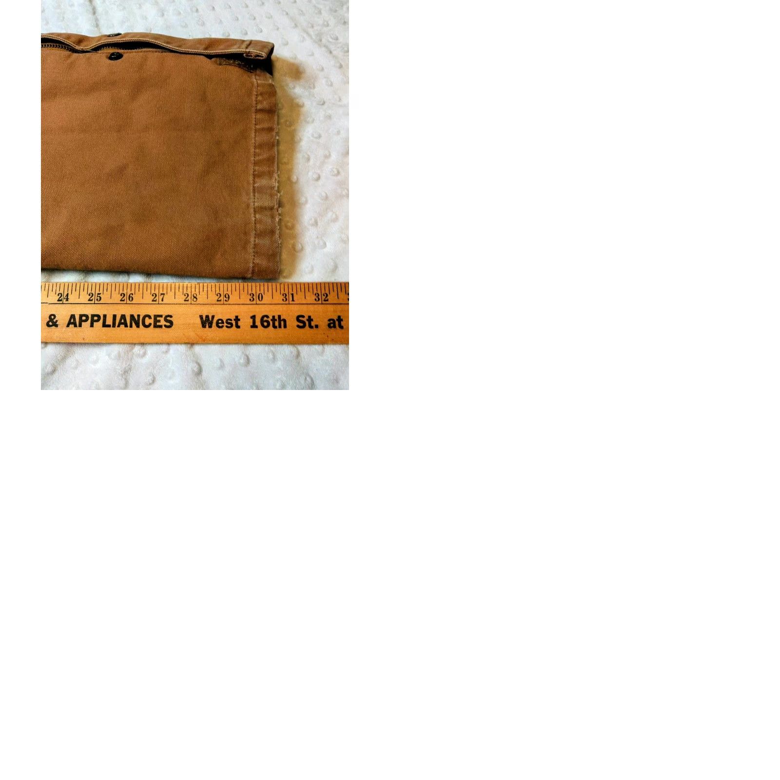 Doublet Five Brother Pants Mens 36 X 32 Brown Sherpa Lined Double Knee Insulated Work Carpenter Cement/Canvas Straight 5-Pocket Cargo Zip Snap Mens Size US 36 / EU 52 - 9 Thumbnail