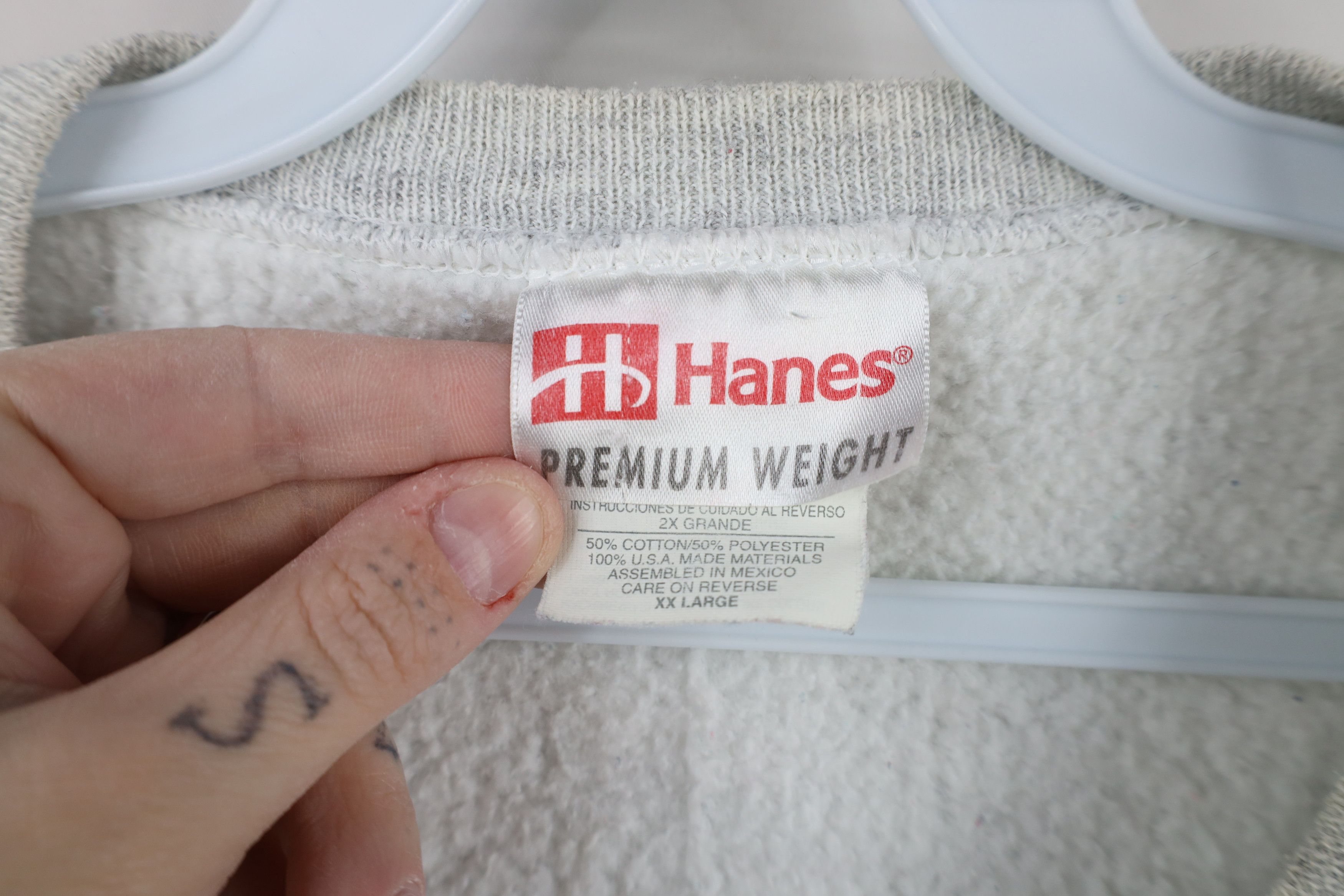 Vintage Vintage 90s Streetwear Boxy Fit Sweatshirt Heather Gray Size US XXL / EU 58 / 5 - 4 Thumbnail