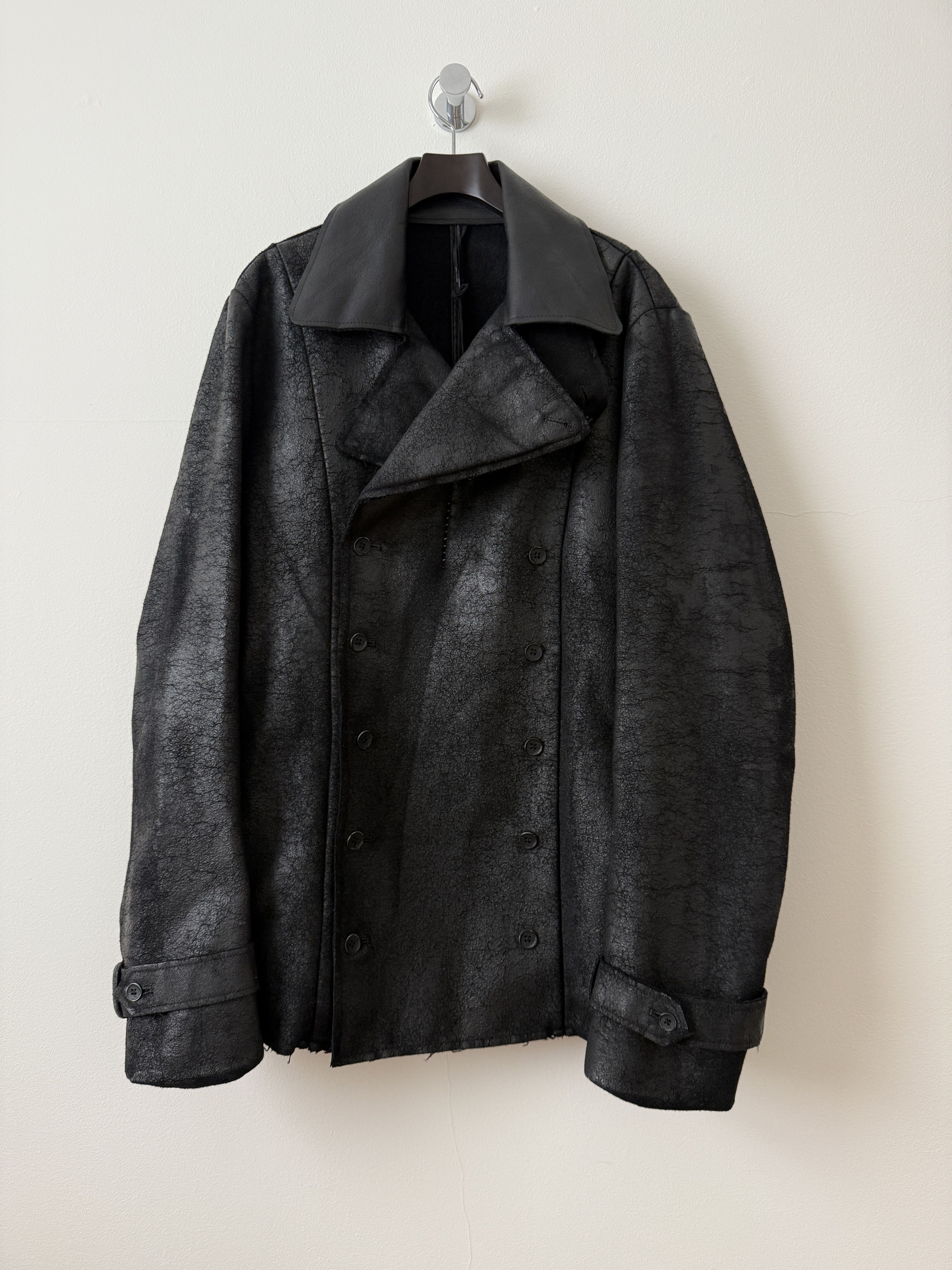 Masnada Heavy Wool Distressed Buttoned Overcoat Size US L / EU 52-54 / 3 - 1 Thumbnail