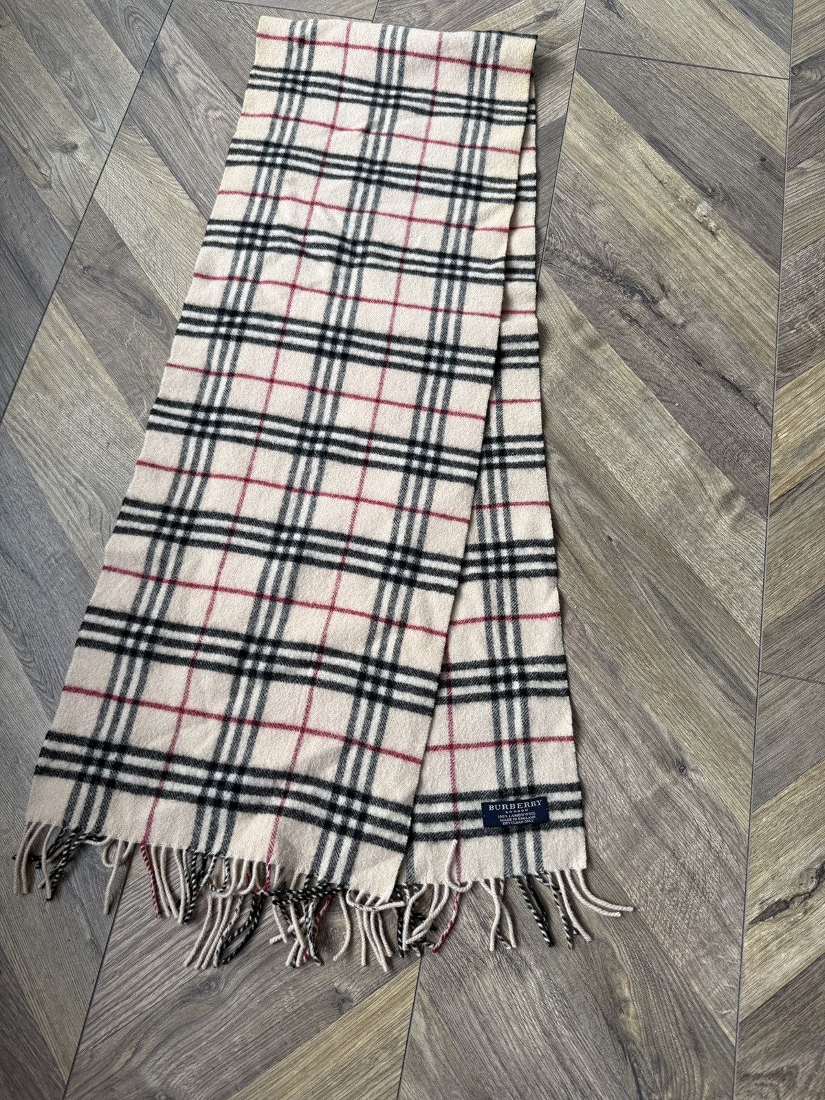 Burberry Vintage Burberry London Lambswool Scarf Nova Check Size ONE SIZE - 3 Thumbnail