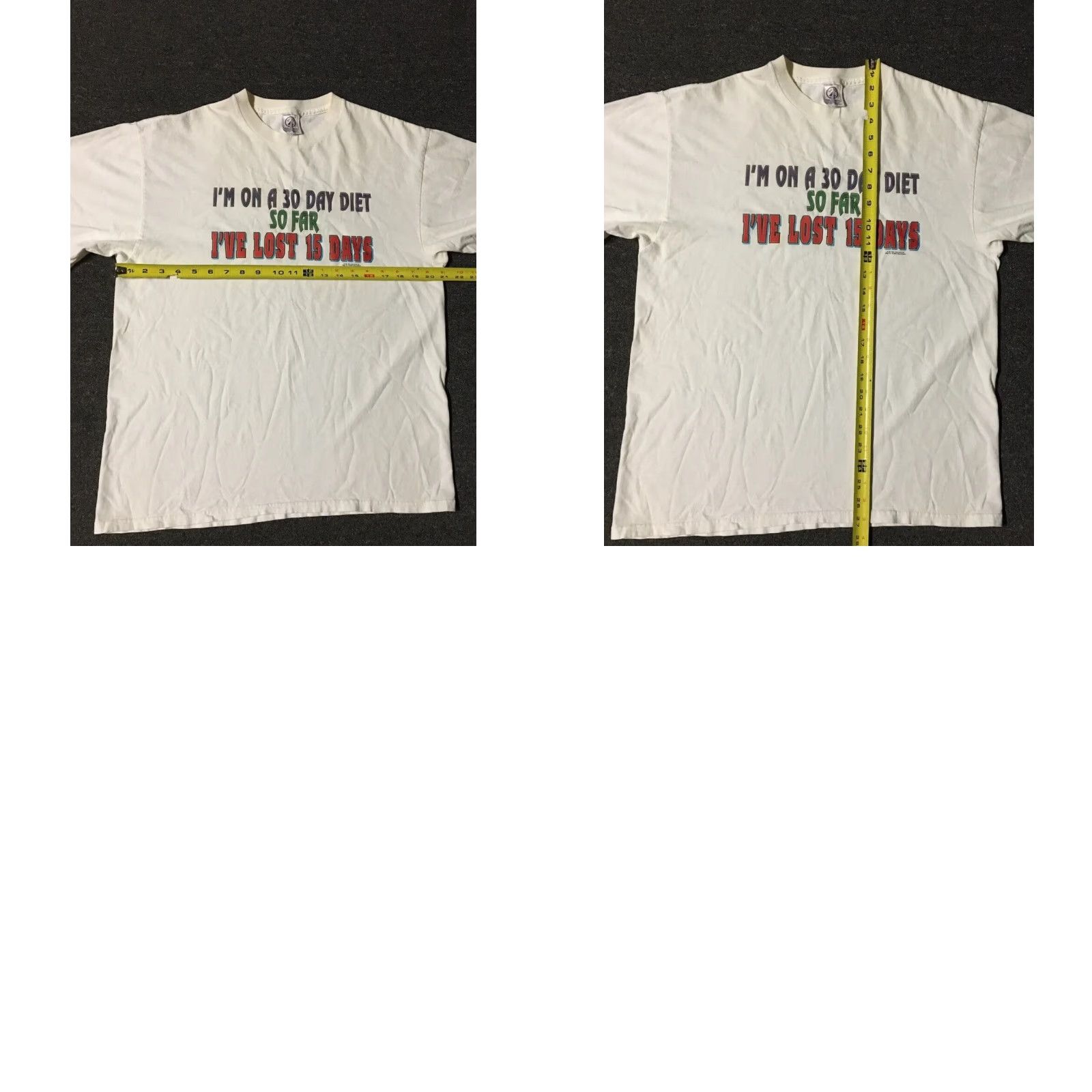 Vintage Vintage 90s Im On A 30 Day Diet Ive Lost 15 Days Faded Shirt M Sarcasm Funny Saying Shirt Size US M / EU 48-50 / 2 - 9 Thumbnail