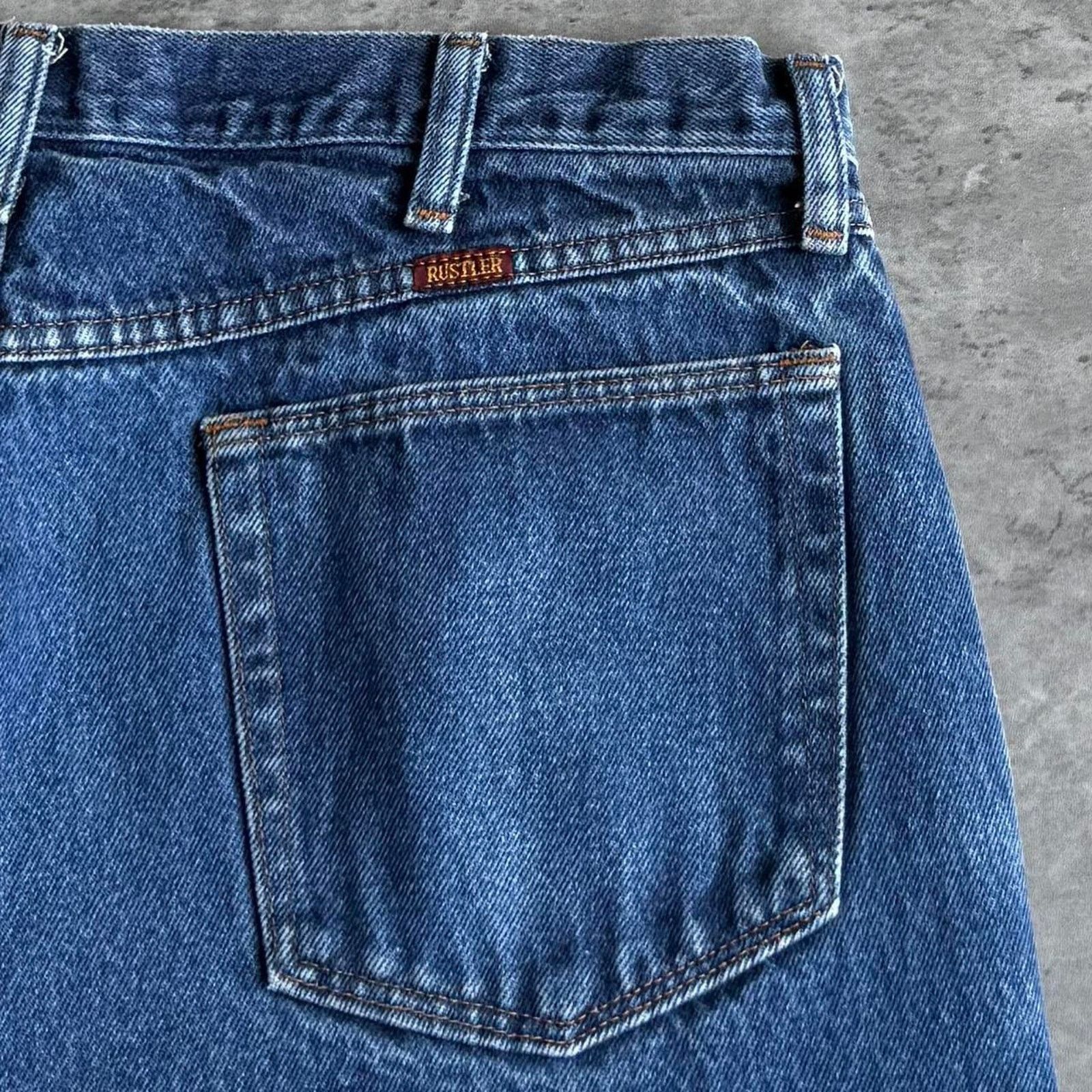Levi's × Rustler Vintage Y2K Rustler Straight Fit Essential Blue Denim Jeans Size US 36 / EU 52 - 3 Thumbnail