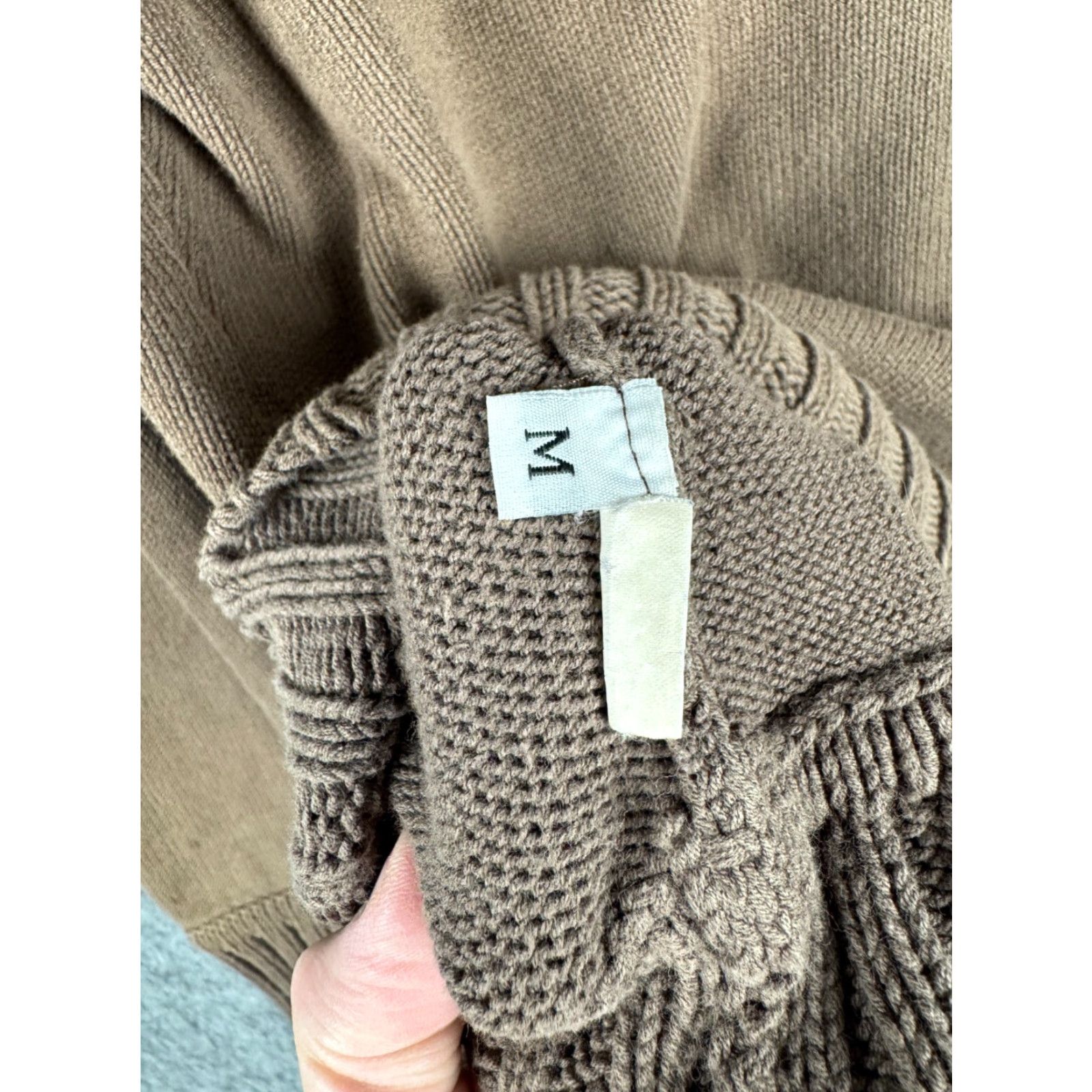 Vintage Margaret O'Leary Cardigan Women's Medium Brown 1-Button Cotton Blend Knit Shirt Womens Size M / US 6-8 / IT 42-44 - 7 Thumbnail