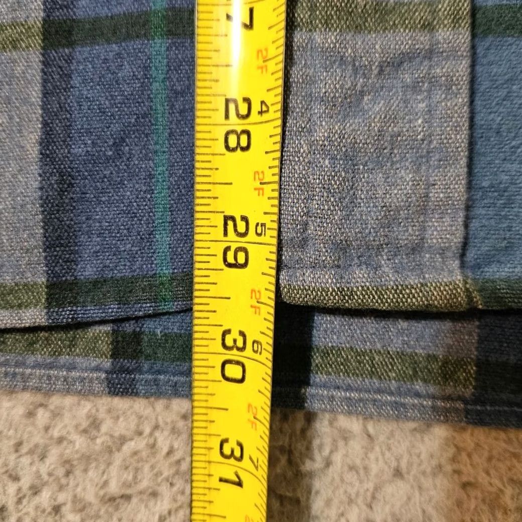 Vintage LL Bean Chamois Cloth Flannel Shirt Blue Plaid Cotton Size Large Men's Size US L / EU 52-54 / 3 - 4 Thumbnail