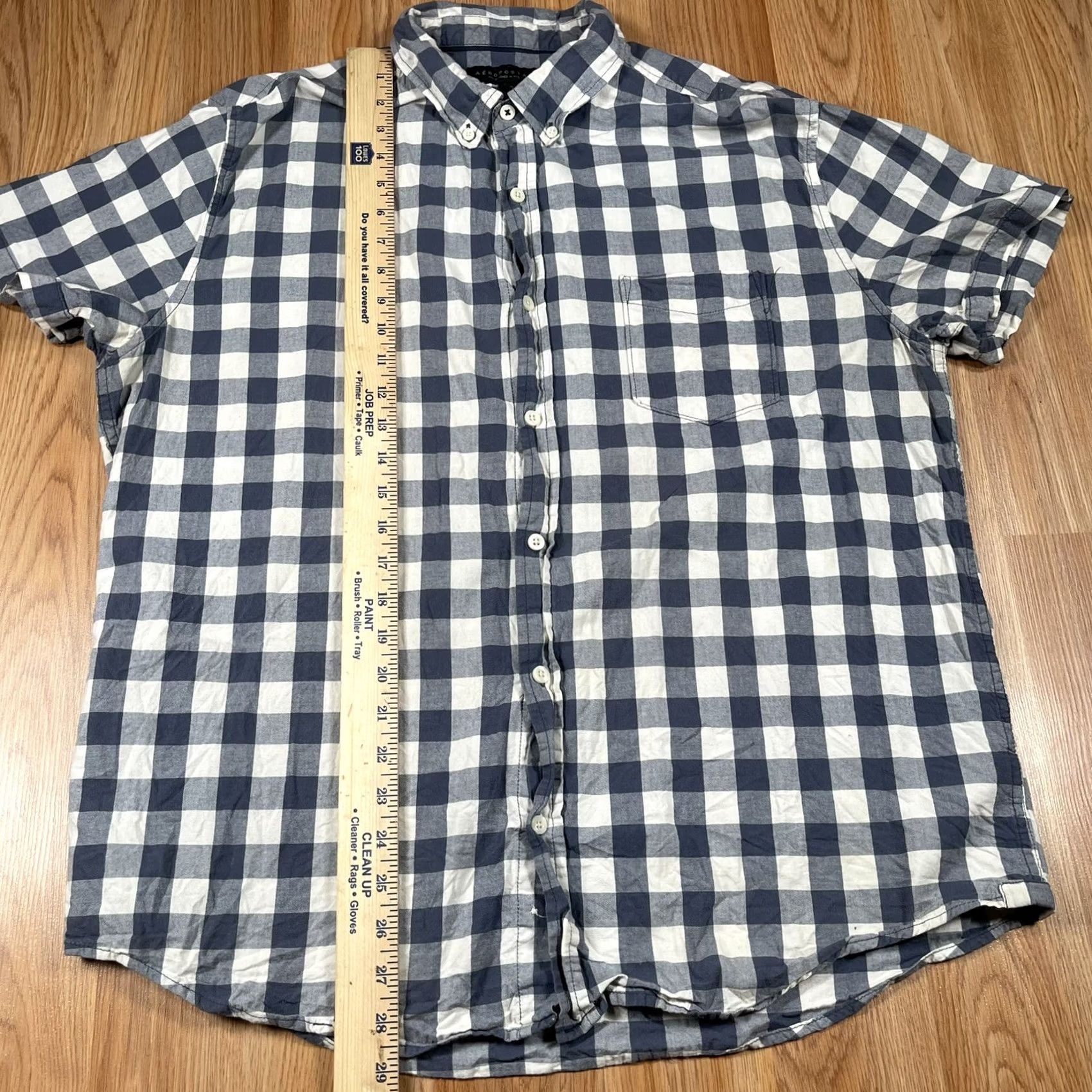 Aeropostale Aeropostale Shirt Mens XL Button Down Short Sleeve Multicolor Plaid Check Casual Size US XL / EU 56 / 4 - 5 Thumbnail