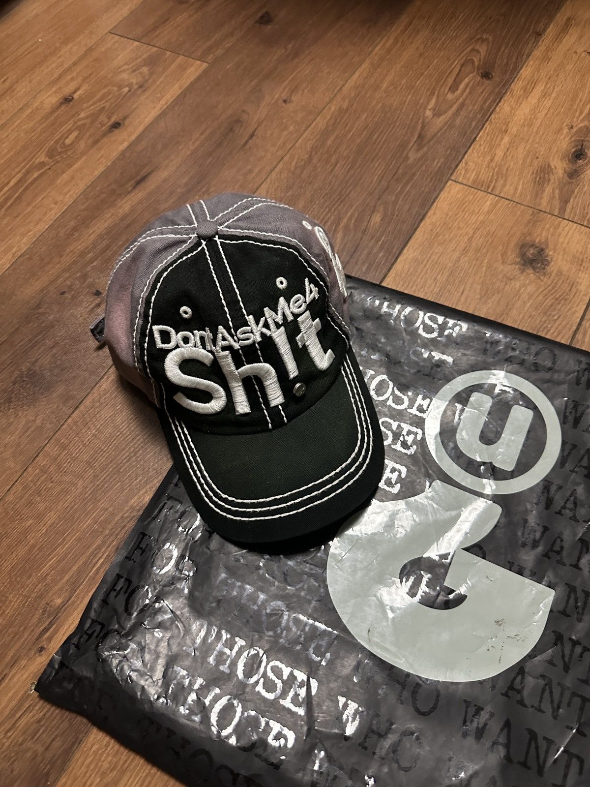 Greedy Unit Greedy Unit Black DontAskMeForSh!t Hat | Unisex | Vintage Size ONE SIZE - 1 Thumbnail