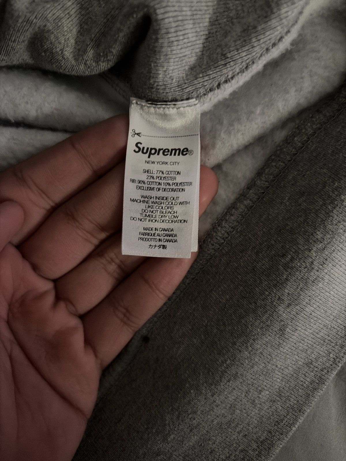 Supreme Supreme Box Logo “Navy on Gray” FW25 Size US XXL / EU 58 / 5 - 6 Thumbnail