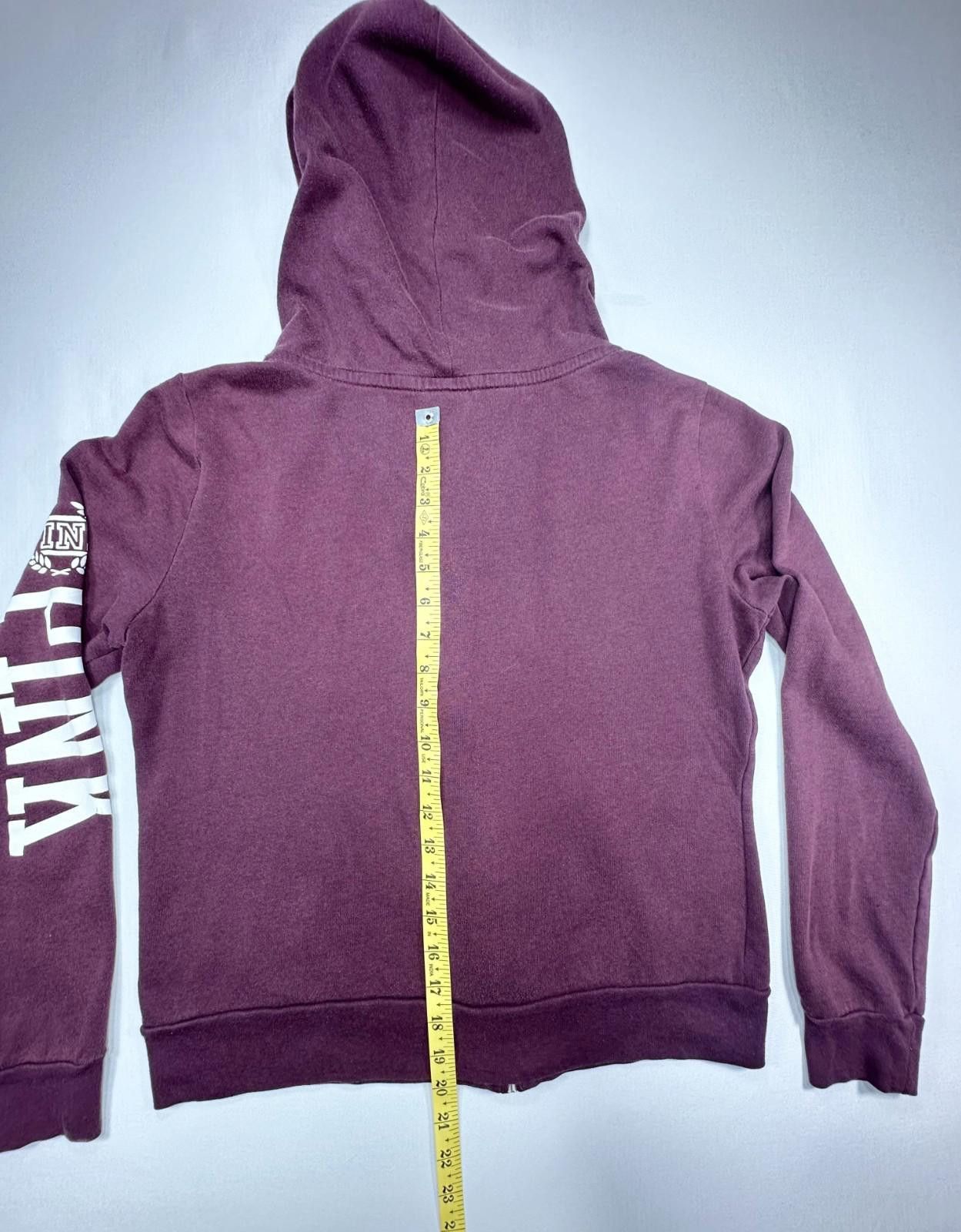 Pink Victorias Secret Pink Full Zip Graphic Hoodie Red Women's M Size M / US 6-8 / IT 42-44 - 3 Thumbnail
