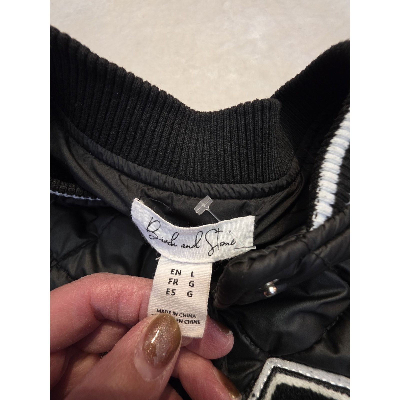 Other quilted black bomber jacket Kansas Jayhawks embroidered Men Size US L / EU 52-54 / 3 - 3 Thumbnail