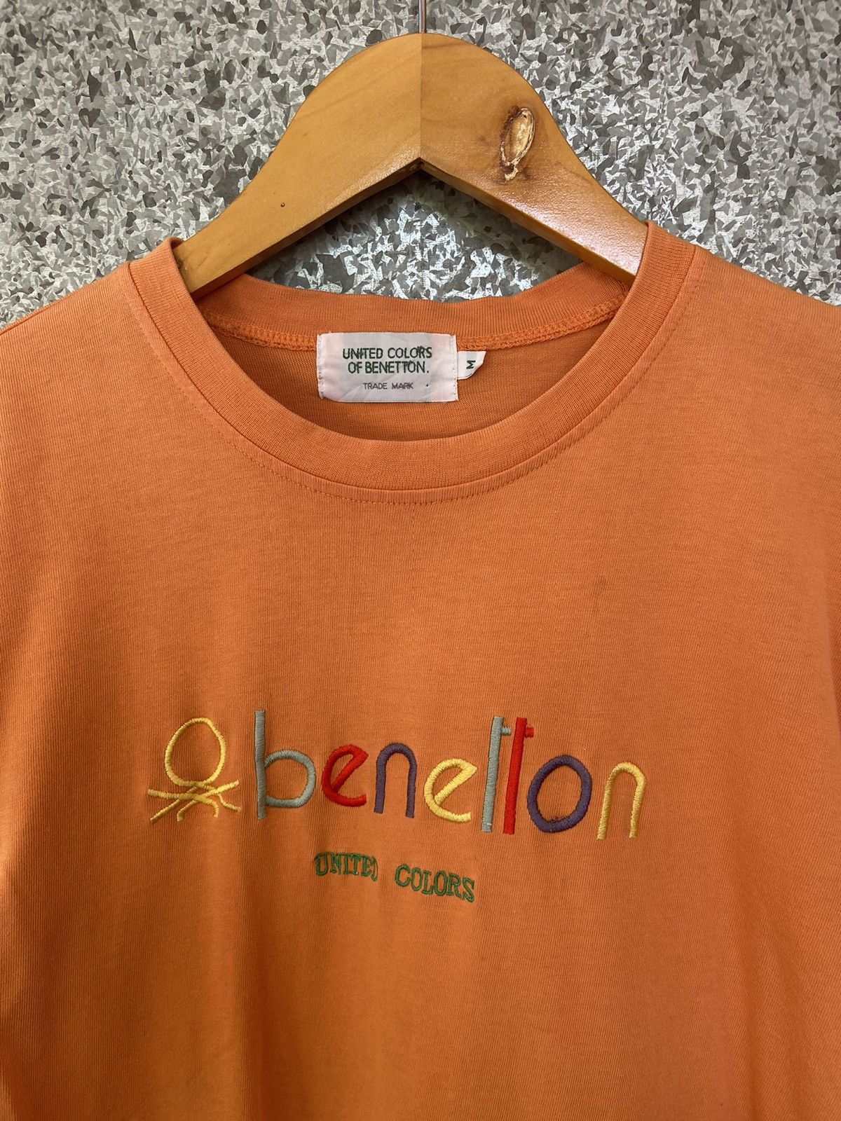 Benetton Vintage 90s Vintage Benetton t shirt spell out Embroidery Size US M / EU 48-50 / 2 - 1 Thumbnail