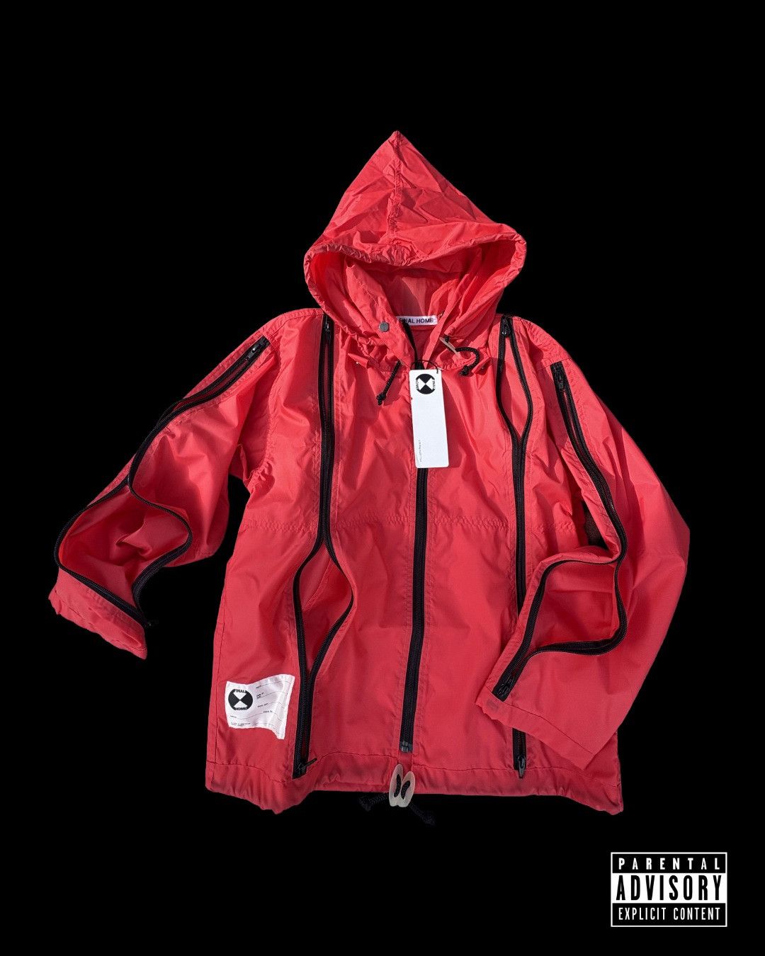 Final Home FINAL HOME | Rare Archive Multi-Zipper Survival Jacket Red Size US XXS / EU 40 - 1 Thumbnail
