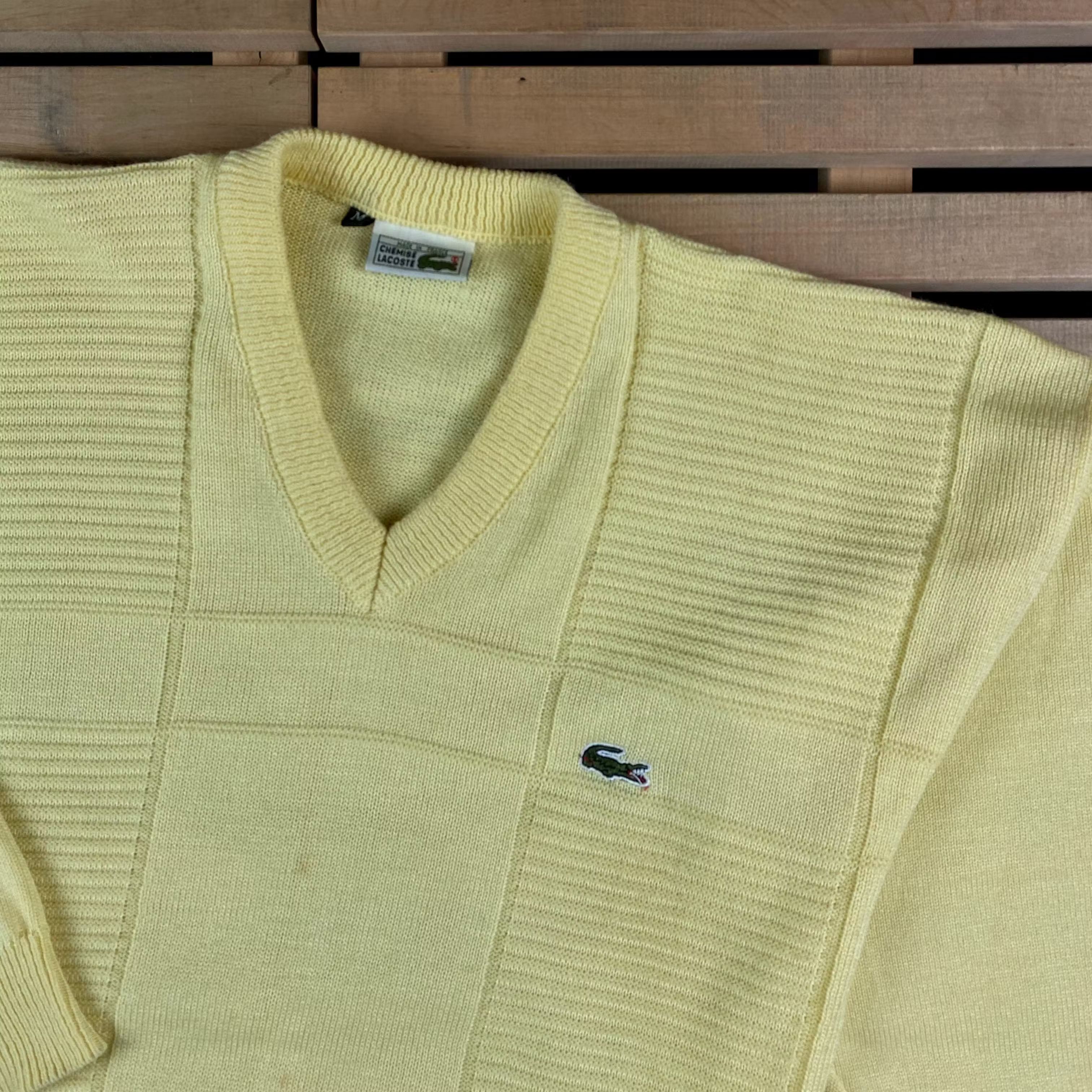 Lacoste × Vintage Men’s Sweater Lacoste Chemise Vintage Size M V-Neck Size US M / EU 48-50 / 2 - 2 Thumbnail