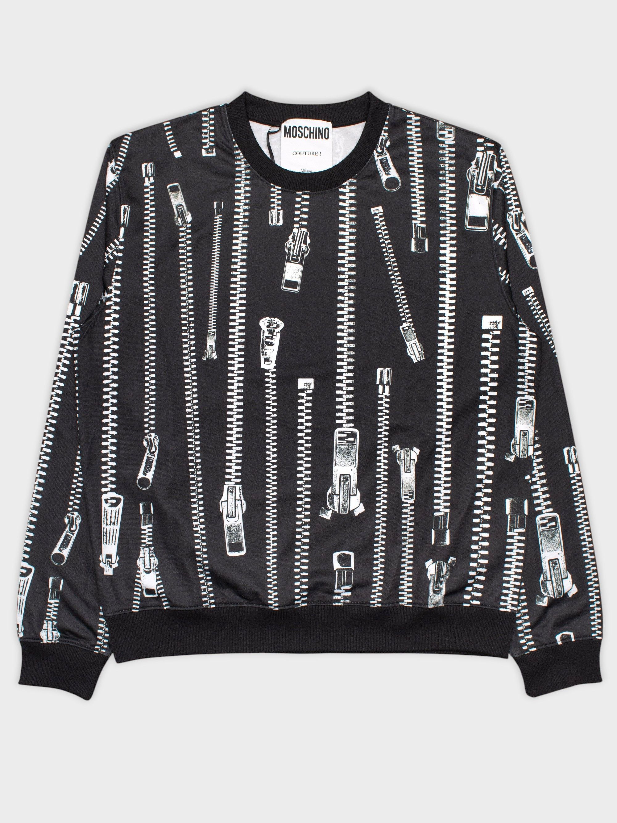 Moschino Moschino by Jeremy Scott SS20 trompe l'oeil zippers crewneck Size US L / EU 52-54 / 3 - 1 Thumbnail