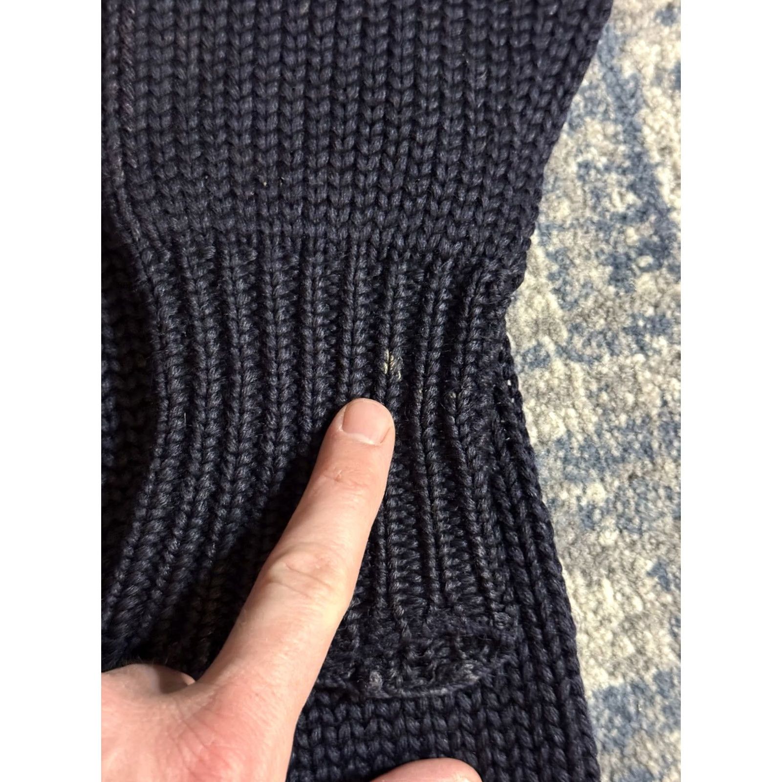 J.W. Brine VINTAGE James W. Brine Knit Sweater M Dark Navy Blue 1920s 1930s Boat Neck Size US M / EU 48-50 / 2 - 2 Thumbnail