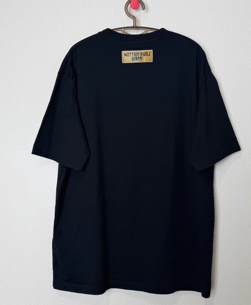 Louis Vuitton Louis Vuitton Black Chest Beaded Letter Logo Short Sleeve Size US XXL / EU 58 / 5 - 2 Thumbnail