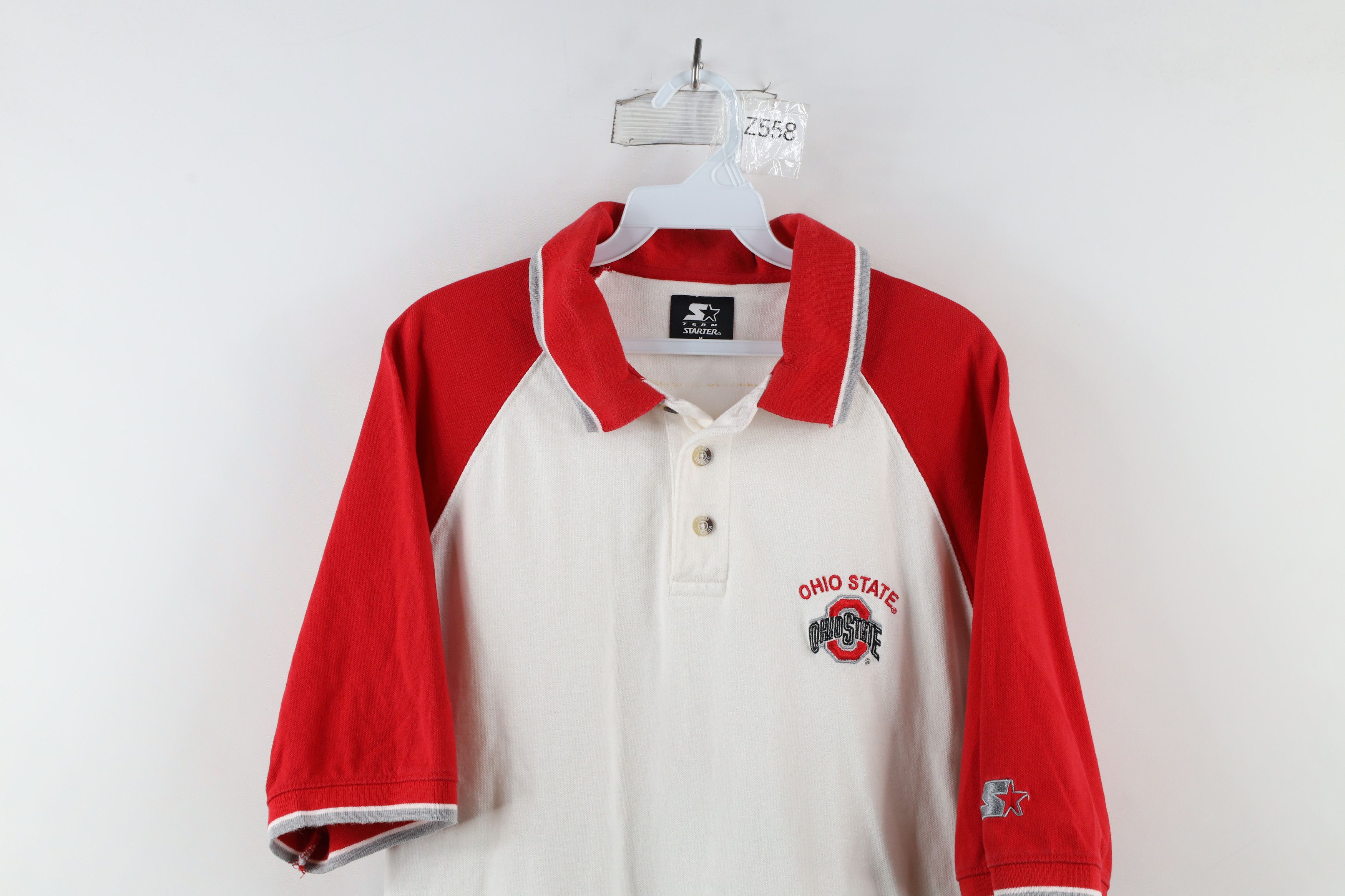 Starter × Vintage Vintage 90s Starter Out Ohio State University Polo Shirt Size US M / EU 48-50 / 2 - 2 Thumbnail