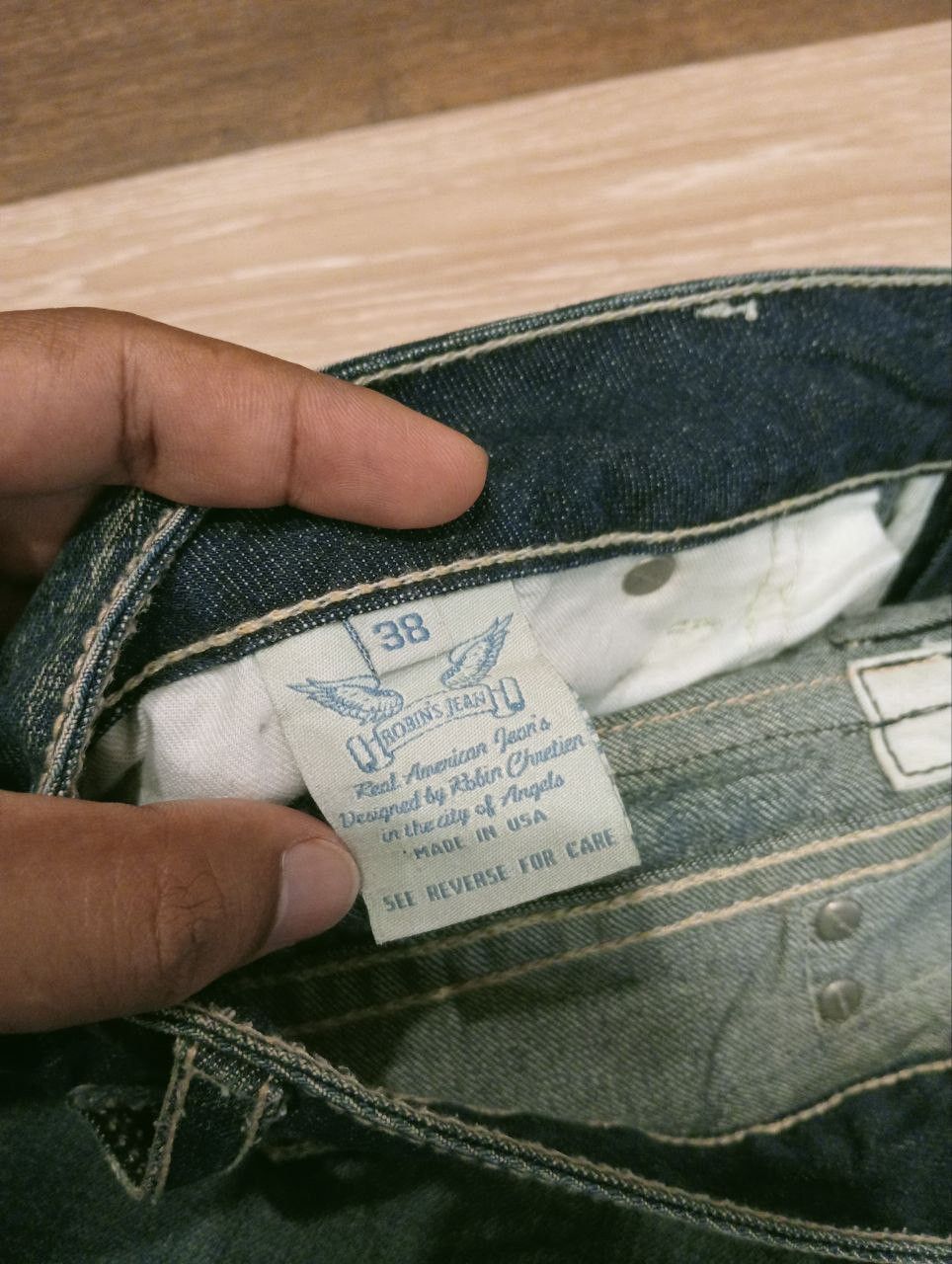 Robins Jeans VINTAGE ROBIN'S JEAN LEATHER POCKET CROPPED PANTS Size US 38 / EU 54 - 8 Thumbnail