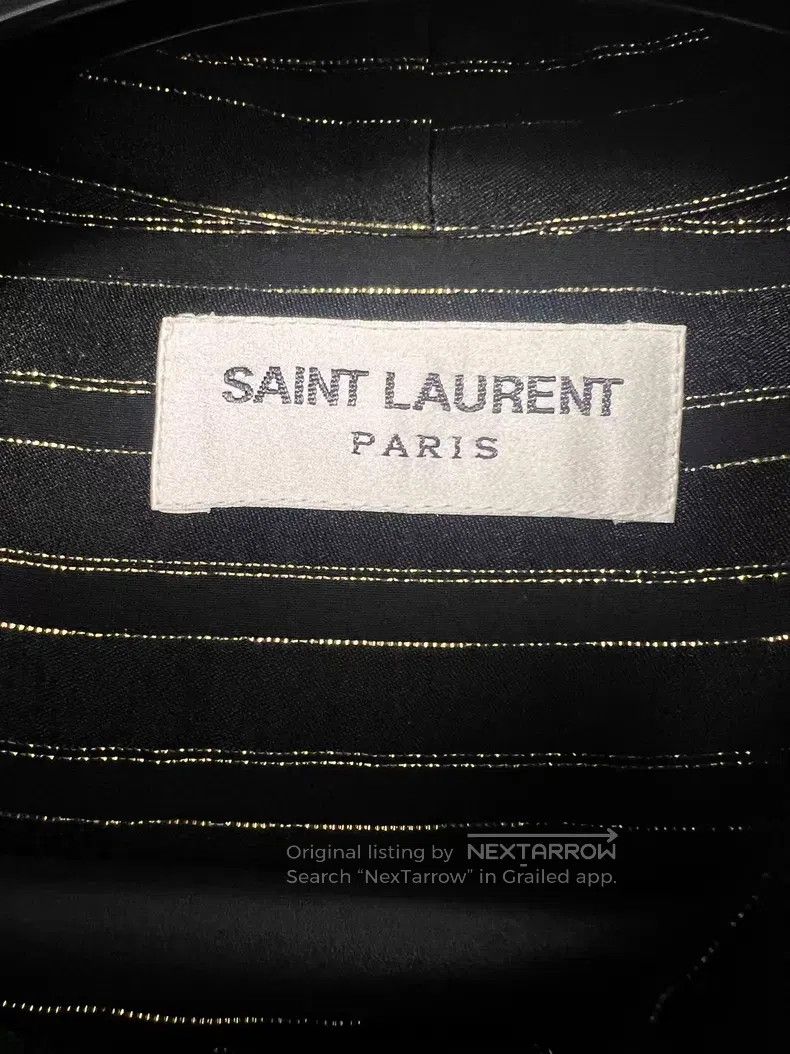 Saint Laurent Paris Saint Laurent Paris Semi-Transparent Silk Bow Collar Shirt Size XS / US 0-2 / IT 36-38 - 3 Thumbnail