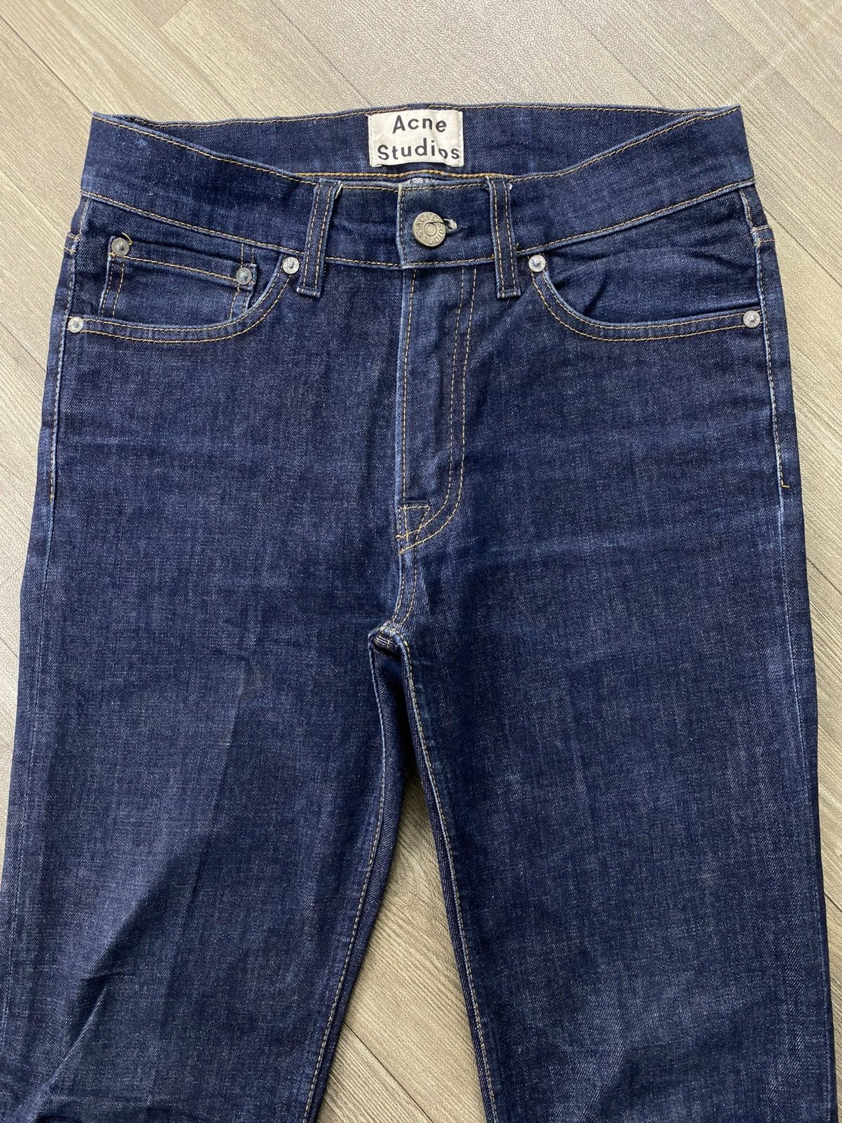 Acne Studios Luxury Acne Studios Ace Raw Gothic Skinny Blue Jeans Size US 27 - 3 Thumbnail