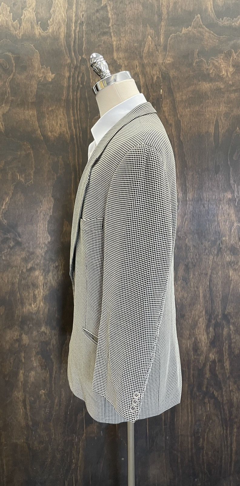 Giorgio Armani × Vintage Textured Armani Check Sports Jacket Size 44R - 5 Thumbnail