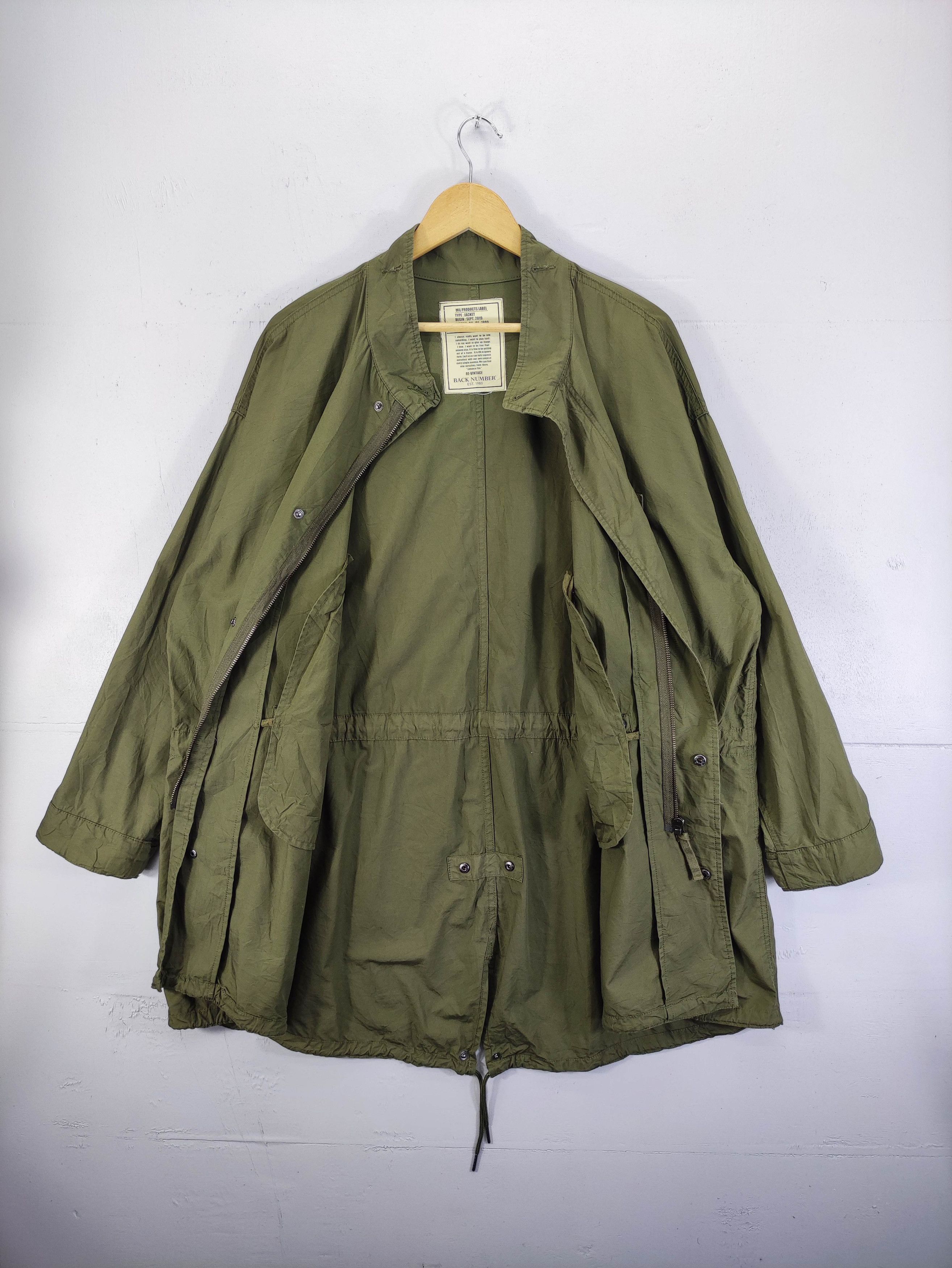 Japanese Brand Vintage Back Number Fishtail Parka Jacket Zipper Size US XL / EU 56 / 4 - 5 Thumbnail