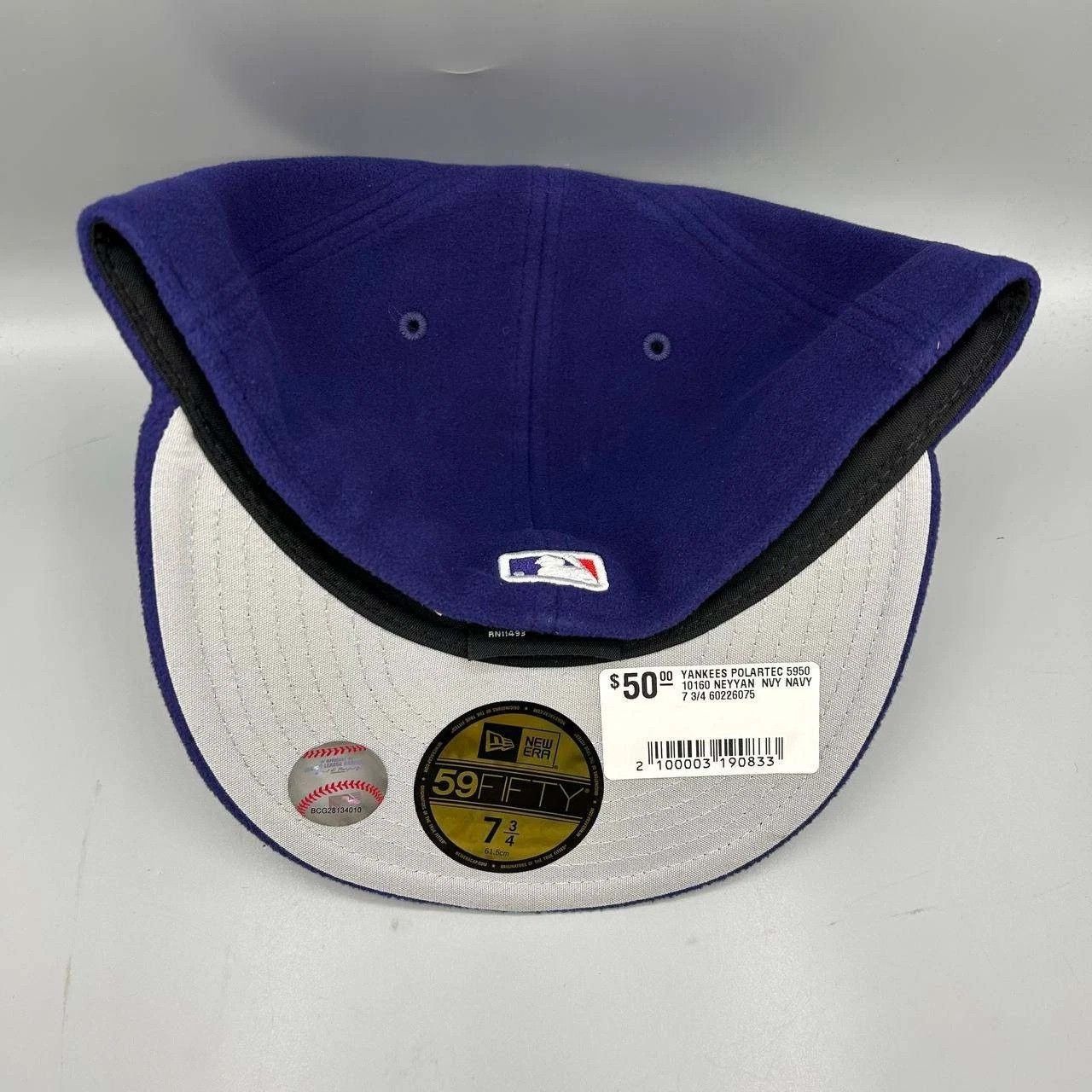 New Era New York Yankees Hat Men 7 3/4 Blue Gray Fitted Cap New Size ONE SIZE - 5 Thumbnail