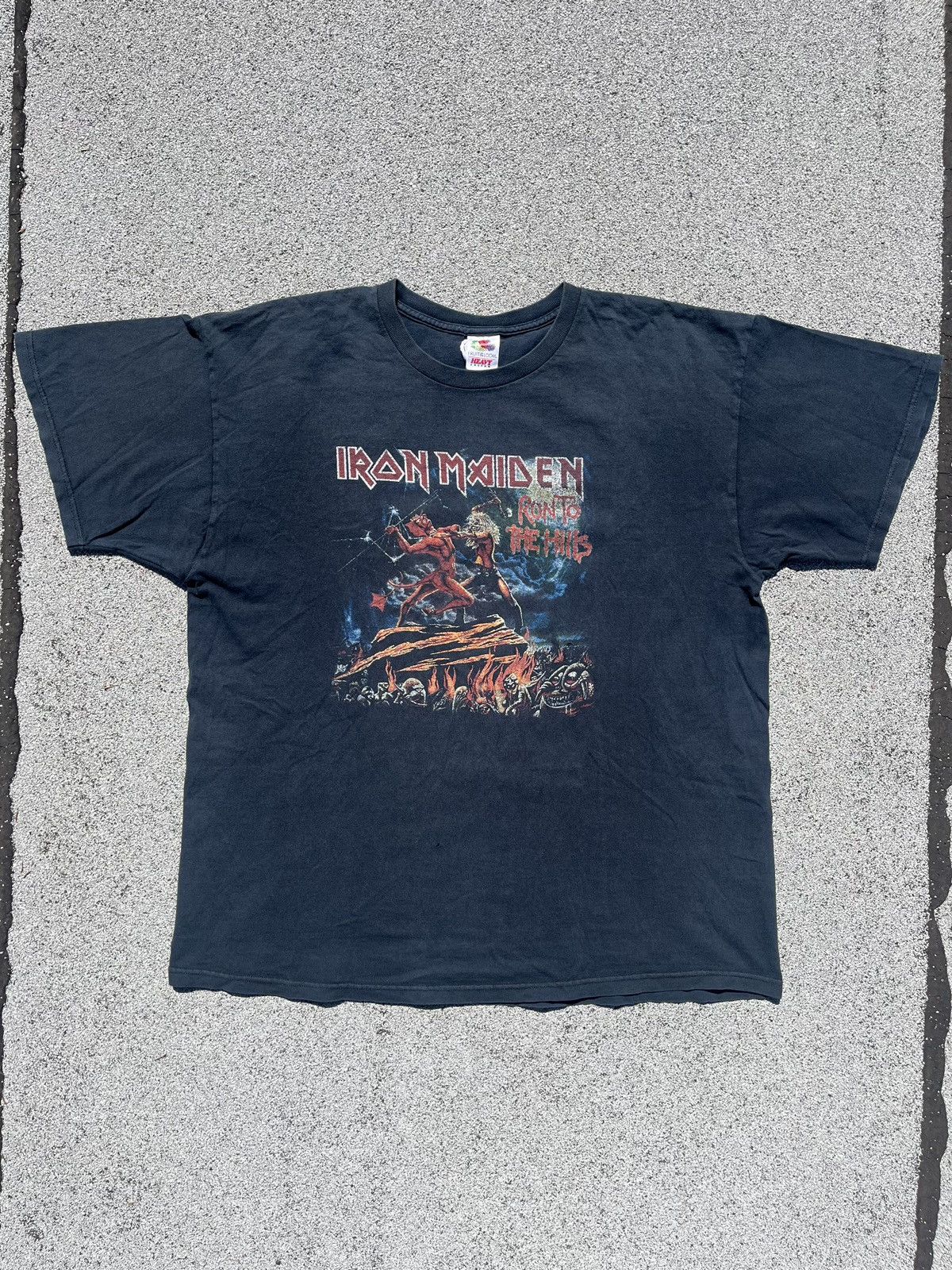 Band Tees Vintage Iron Maiden Run To The Hills T-Shirt Size US L / EU 52-54 / 3 - 1 Thumbnail
