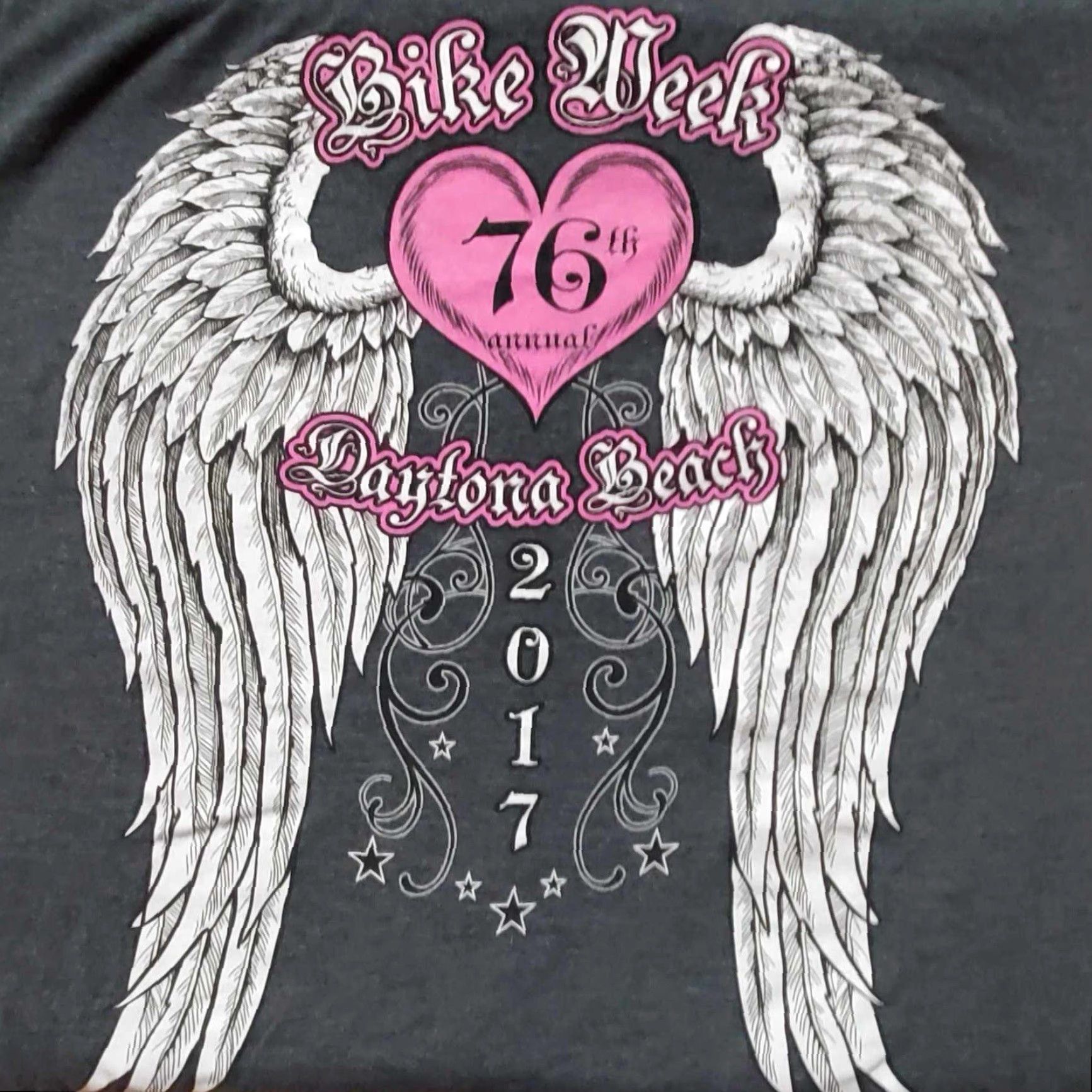 Anvil VINTAGE Daytona Beach Bike Week Womens T Shirt 2017 Wings Pink XL TG Biker Size XL / US 12-14 / IT 48-50 - 8 Thumbnail