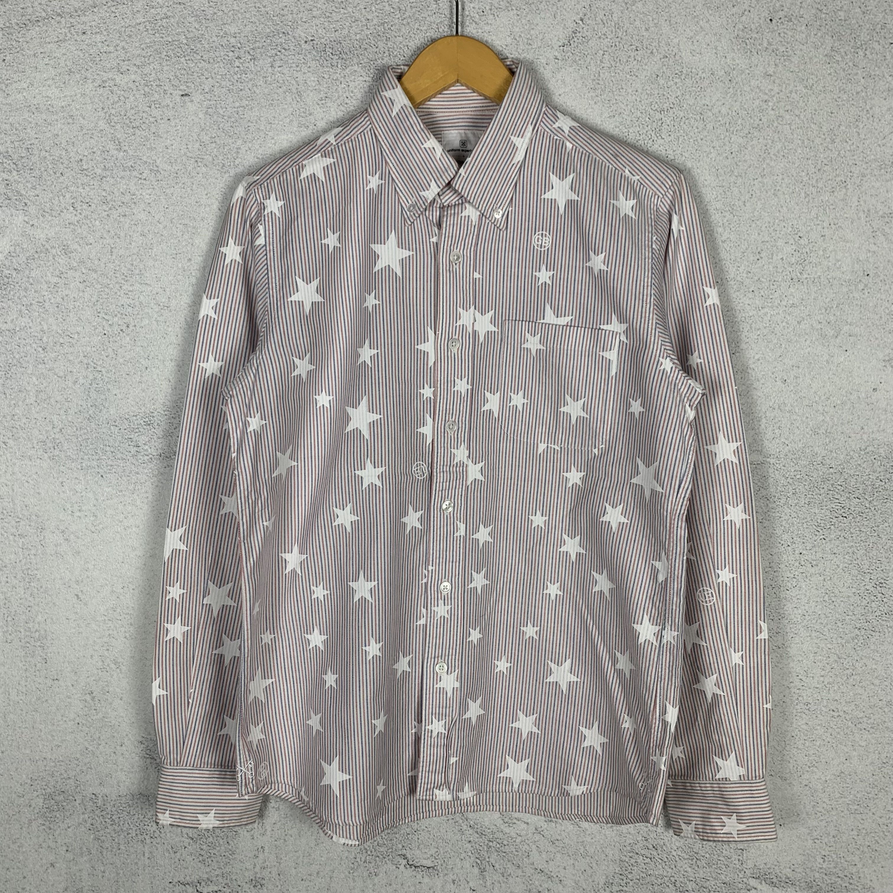 Fragment Design Uniform Experiment Stripes Stars Button Down Shirt Size US M / EU 48-50 / 2 - 1 Thumbnail