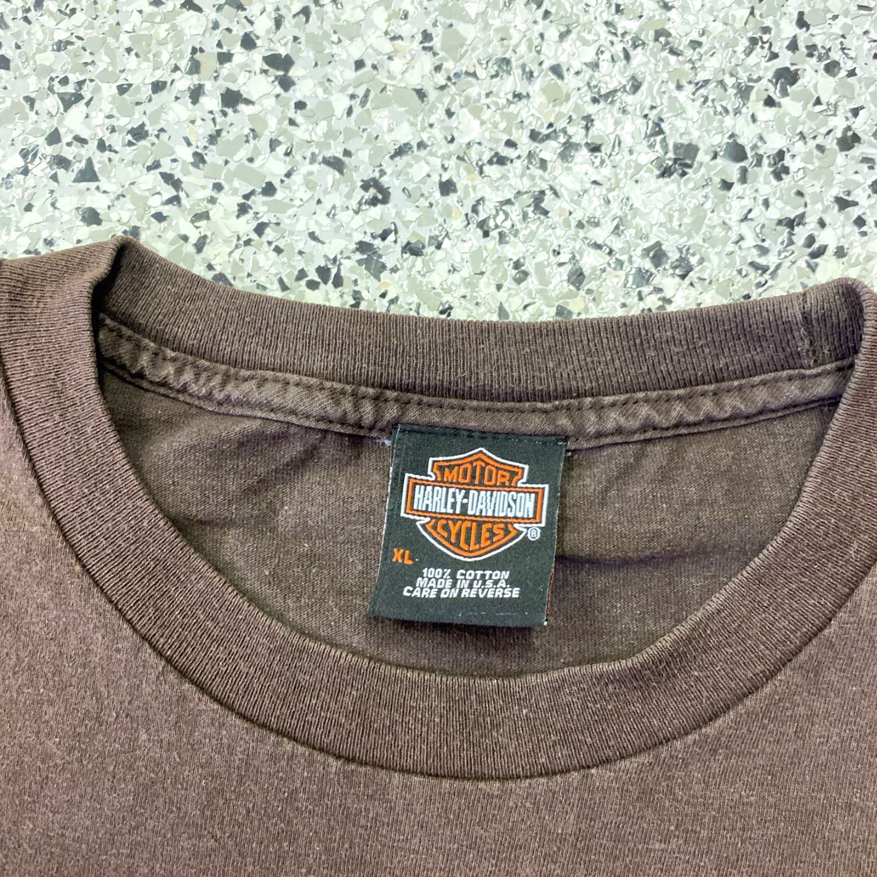 Harley Davidson VINTAGE Harley-Davidson T Shirt Adult XL Brown Albuquerque Graphic Print Crew Neck Short Sleeve Mens Size US XL / EU 56 / 4 - 4 Thumbnail