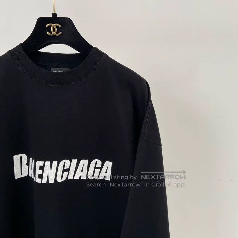 Balenciaga Balenciaga Letter Logo Black Hoodie Size US S / EU 44-46 / 1 - 3 Thumbnail