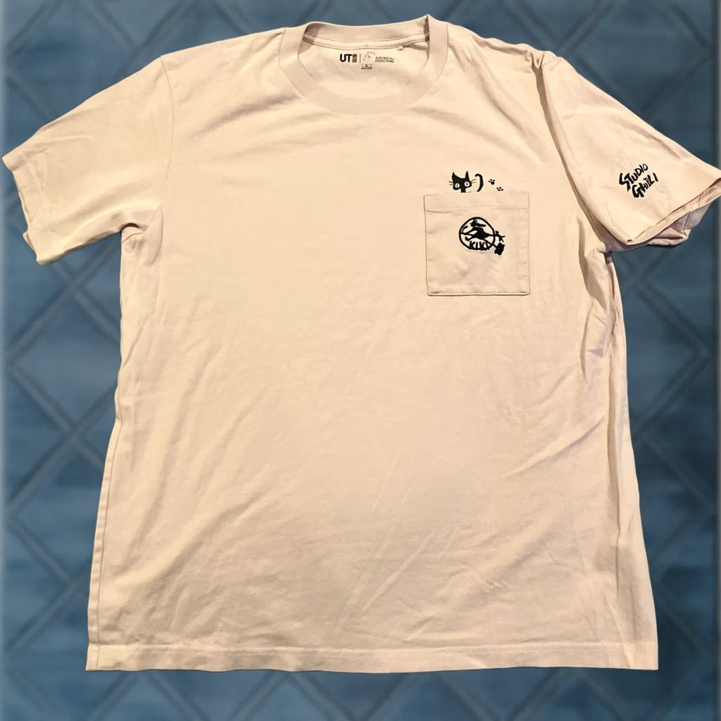 Uniqlo VINTAGE Uniqlo T-Shirt Pink Kiki's Delivery Service Studio Ghibli Crew Neck XL Mens Size US XL / EU 56 / 4 - 1 Thumbnail