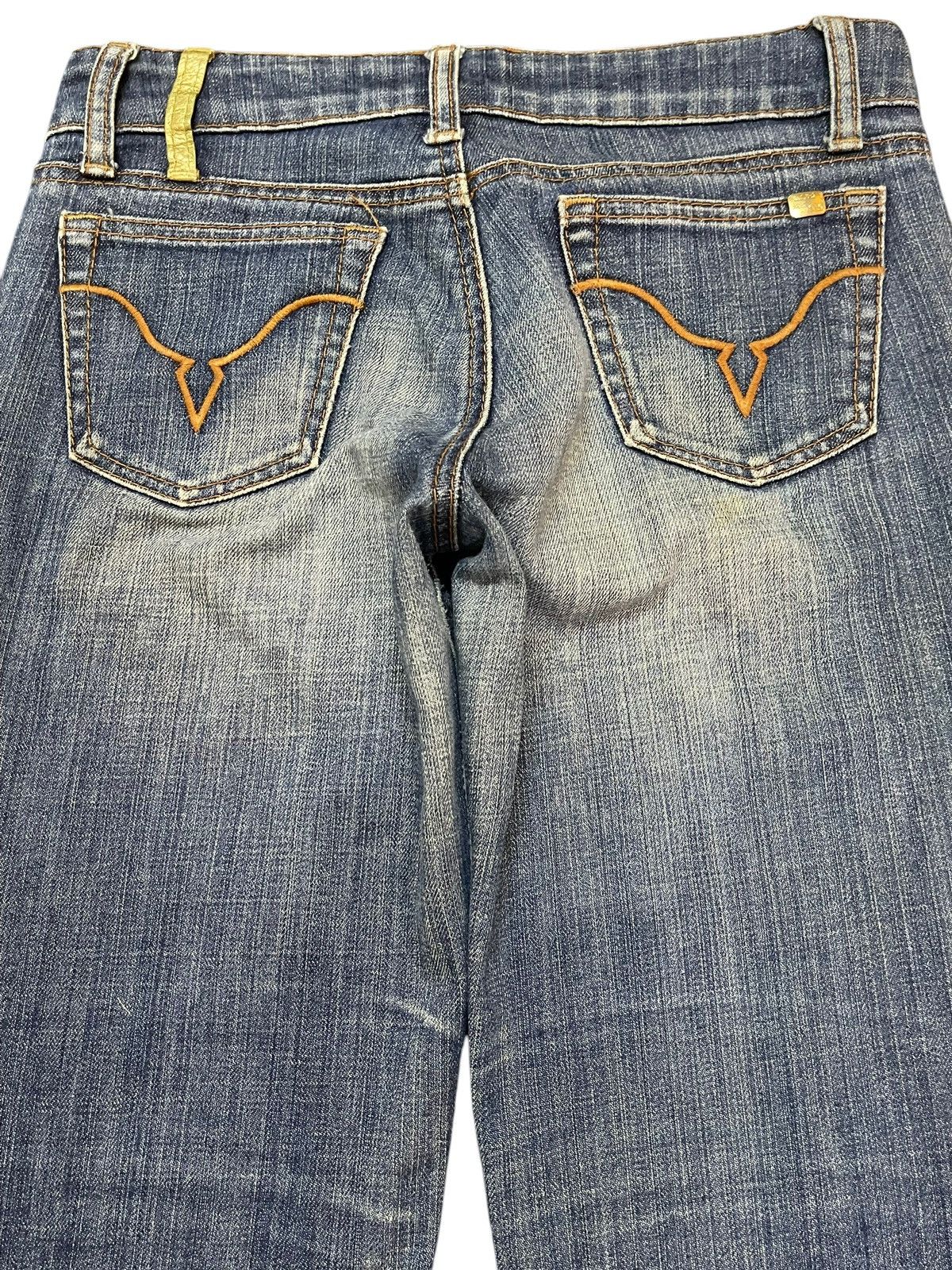 14th Addiction Vintage Japanese Brand Blue Faded Wash Style Flare Jeans Size US 28 / EU 44 - 5 Thumbnail
