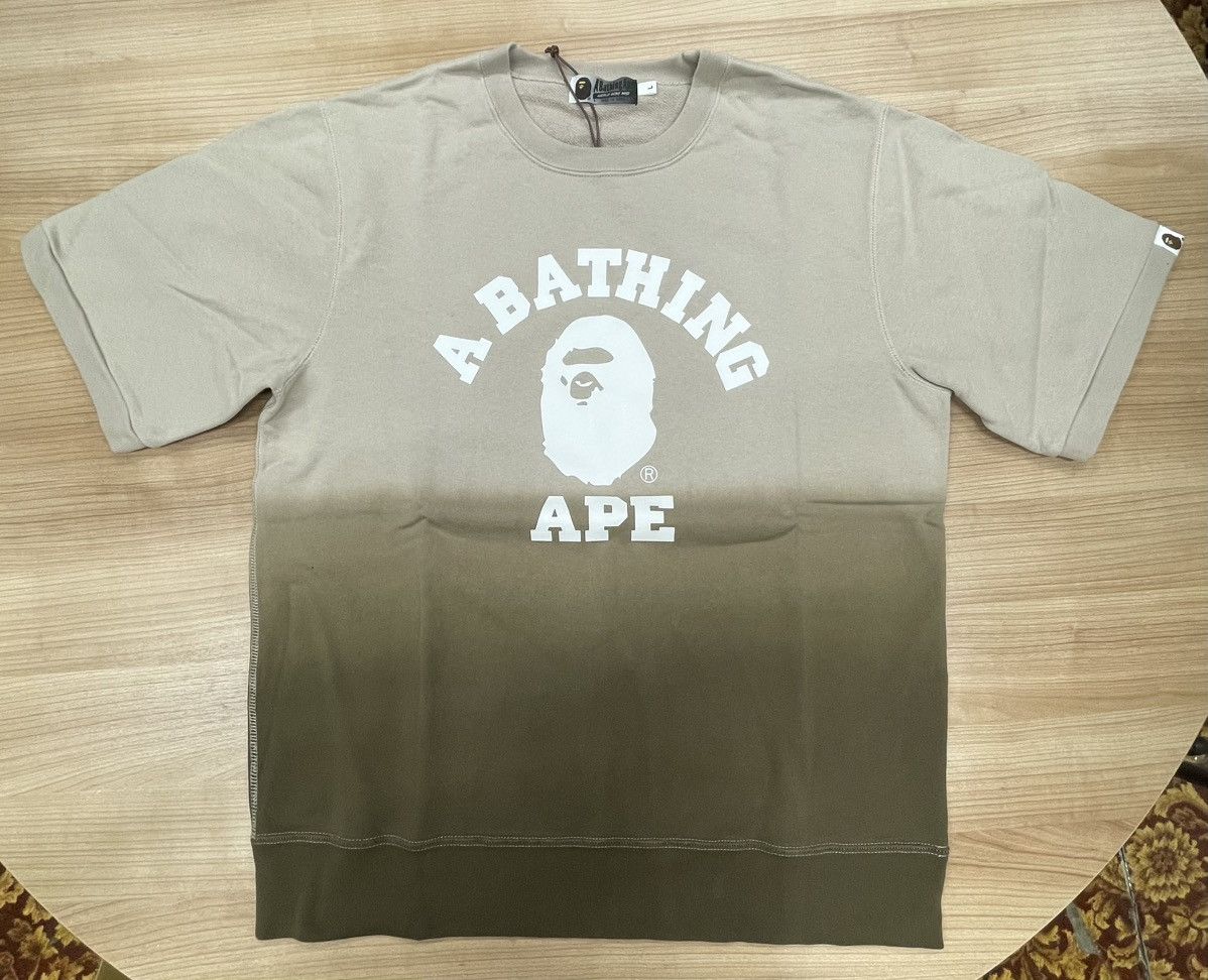 Bape BAPE COLLEGE GRADATION S/S SWEAT CREWNECK Size US XXL / EU 58 / 5 - 1 Thumbnail