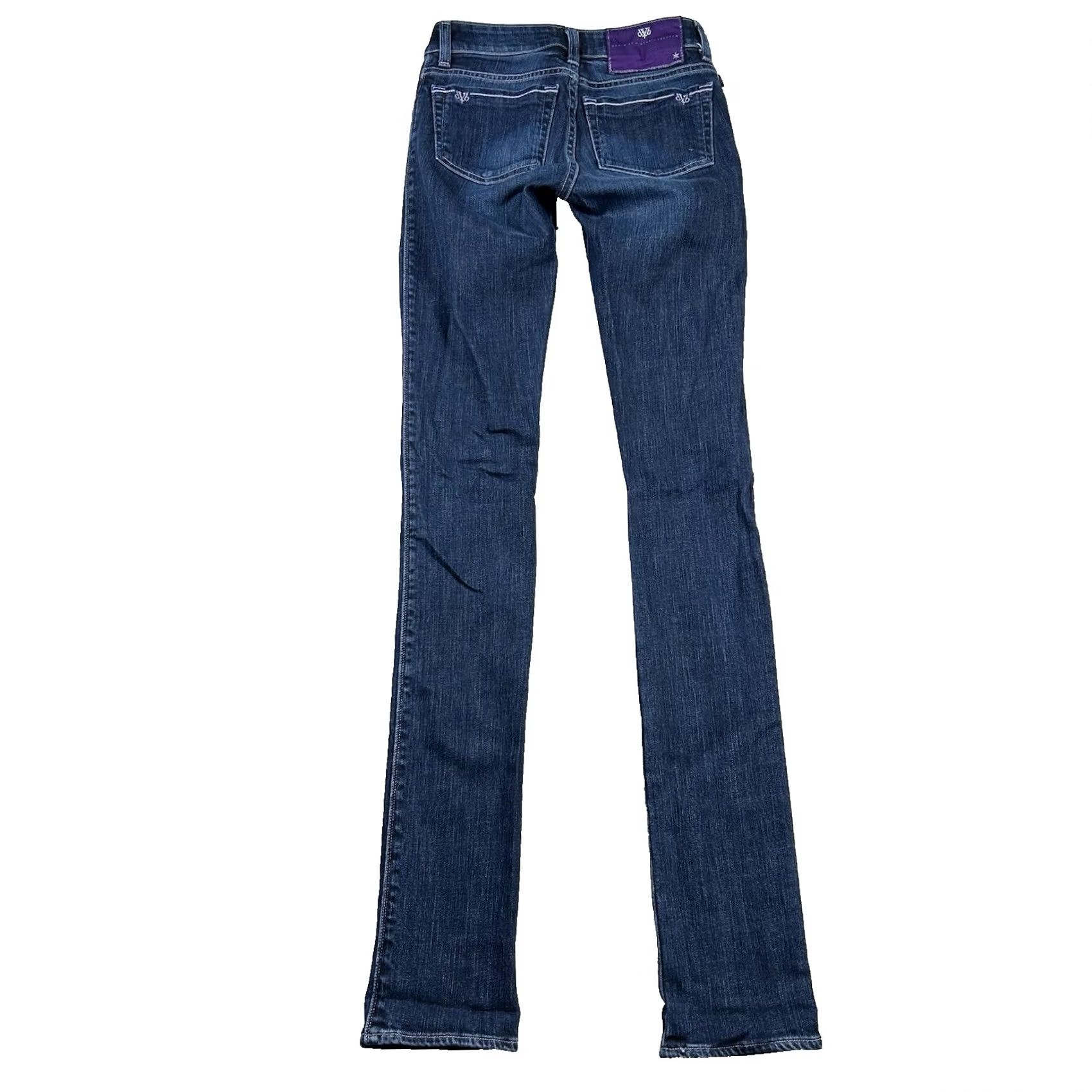 Victoria Beckham VINTAGE Victoria Beckham Jeans Womens 24x35 Tall Long Skinny Dark Denim DVB4SWSIG Jeans Women Tall 24 Blue Denim by Victoria Beckham Slim 5-Pocket Size 42" / US 20 - 2 Thumbnail