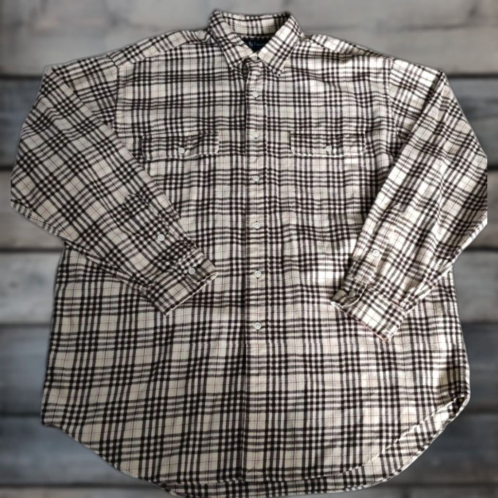 Ralph Lauren Vintage Ralph Lauren Whitfield Flannel Shirt Men’s L Beige Brown Casual Plaid 90s Preppy Size US L / EU 52-54 / 3 - 1 Thumbnail
