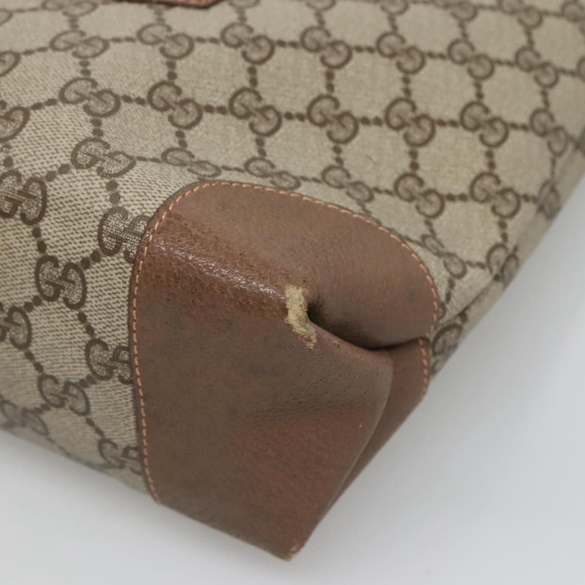 Gucci GUCCI GG Supreme Web Sherry Line Tote Bag Pvc Beige 002 904 Size ONE SIZE - 10 Thumbnail