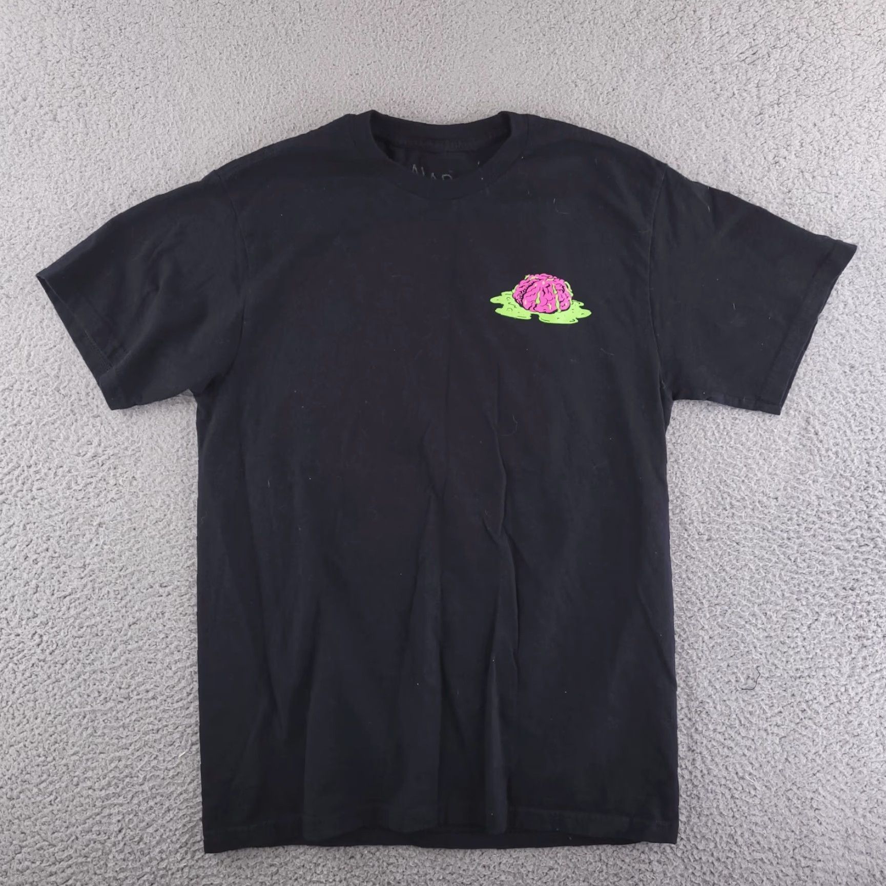 Vintage Alab Shirt Mens Medium Black Short Sleeve Crewneck Graphic Tee Brain Size US M / EU 48-50 / 2 - 4 Thumbnail