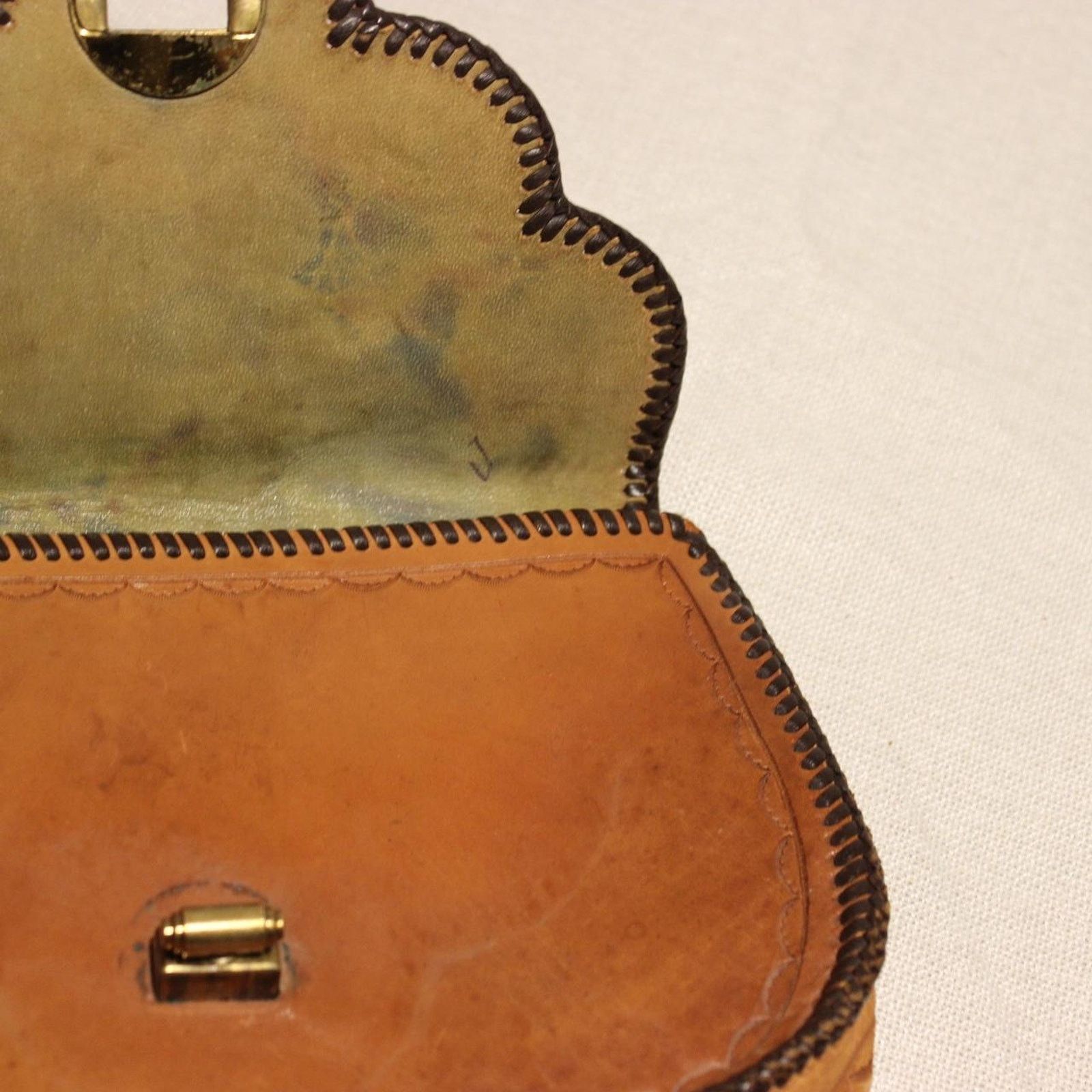 Other Vintage Stamped Leather Clutch Purse Size ONE SIZE - 5 Thumbnail