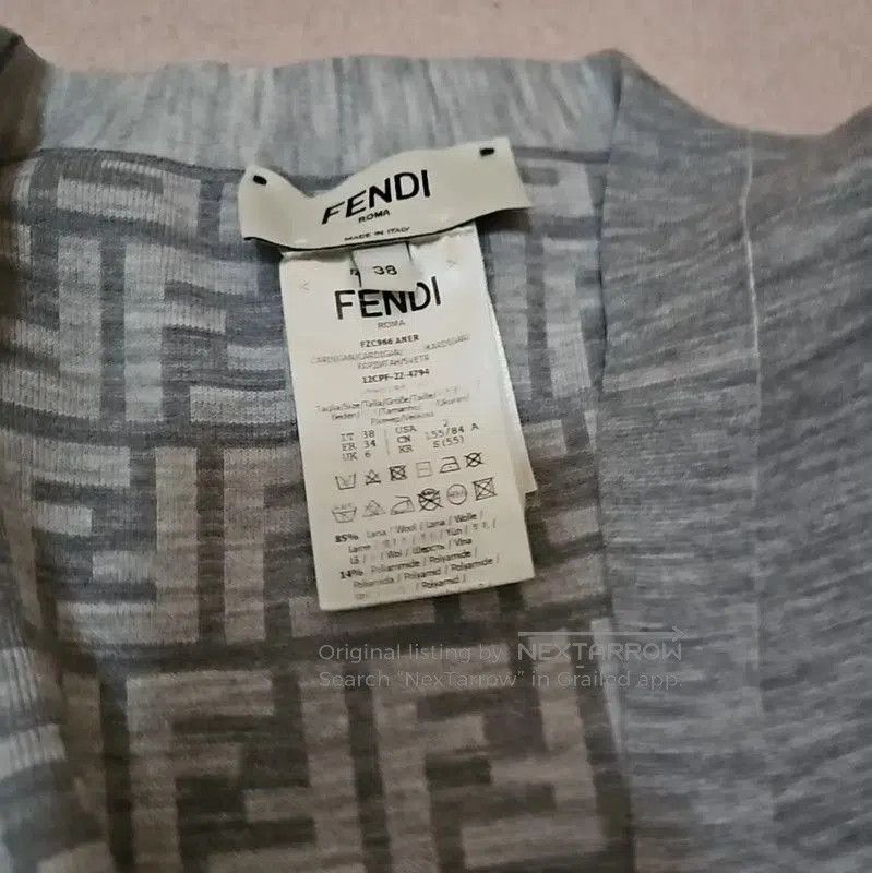 Fendi Fendi Women's Gray Wool Cardigan . Size M / US 6-8 / IT 42-44 - 3 Thumbnail