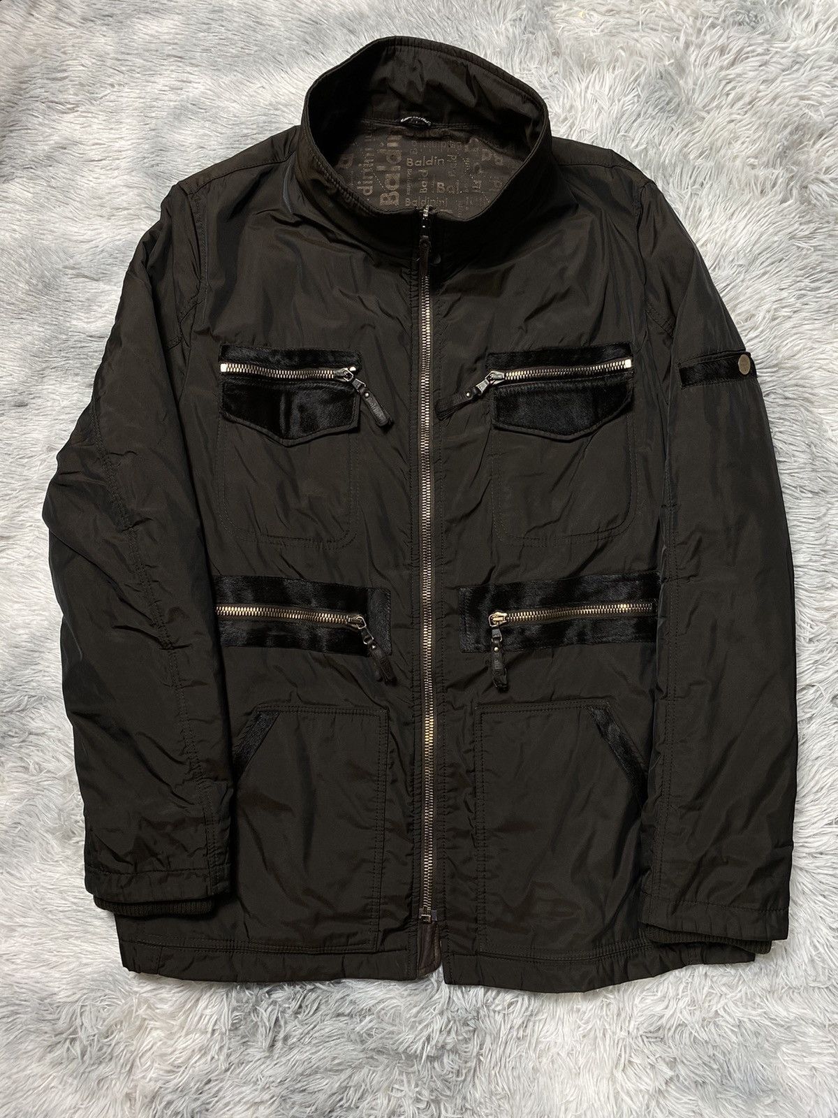 Baldinini Baldinini Black Zip Jacket Italian Brand Size US L / EU 52-54 / 3 - 1 Thumbnail